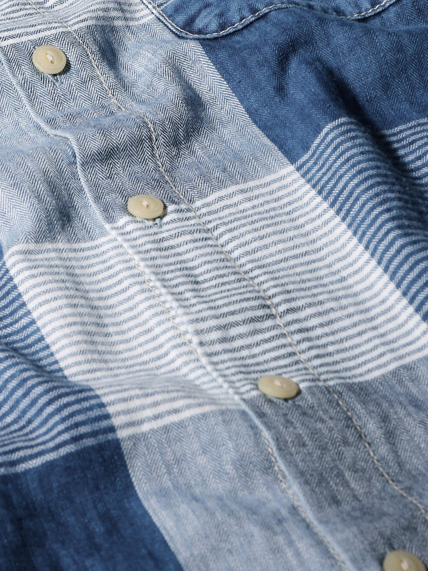 Rich Mid Blue Checks Men Shirt