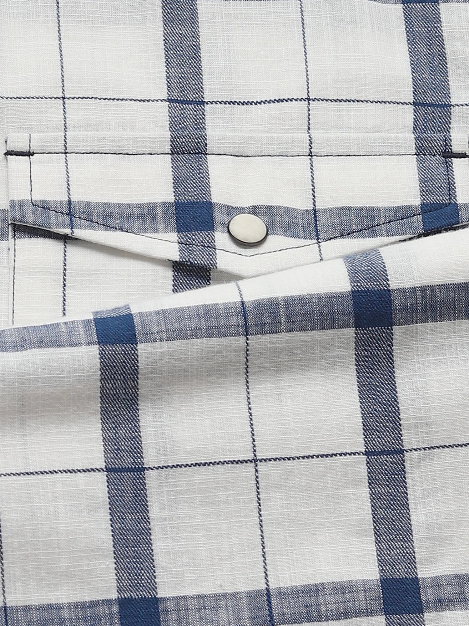 White Checks Men Shirt