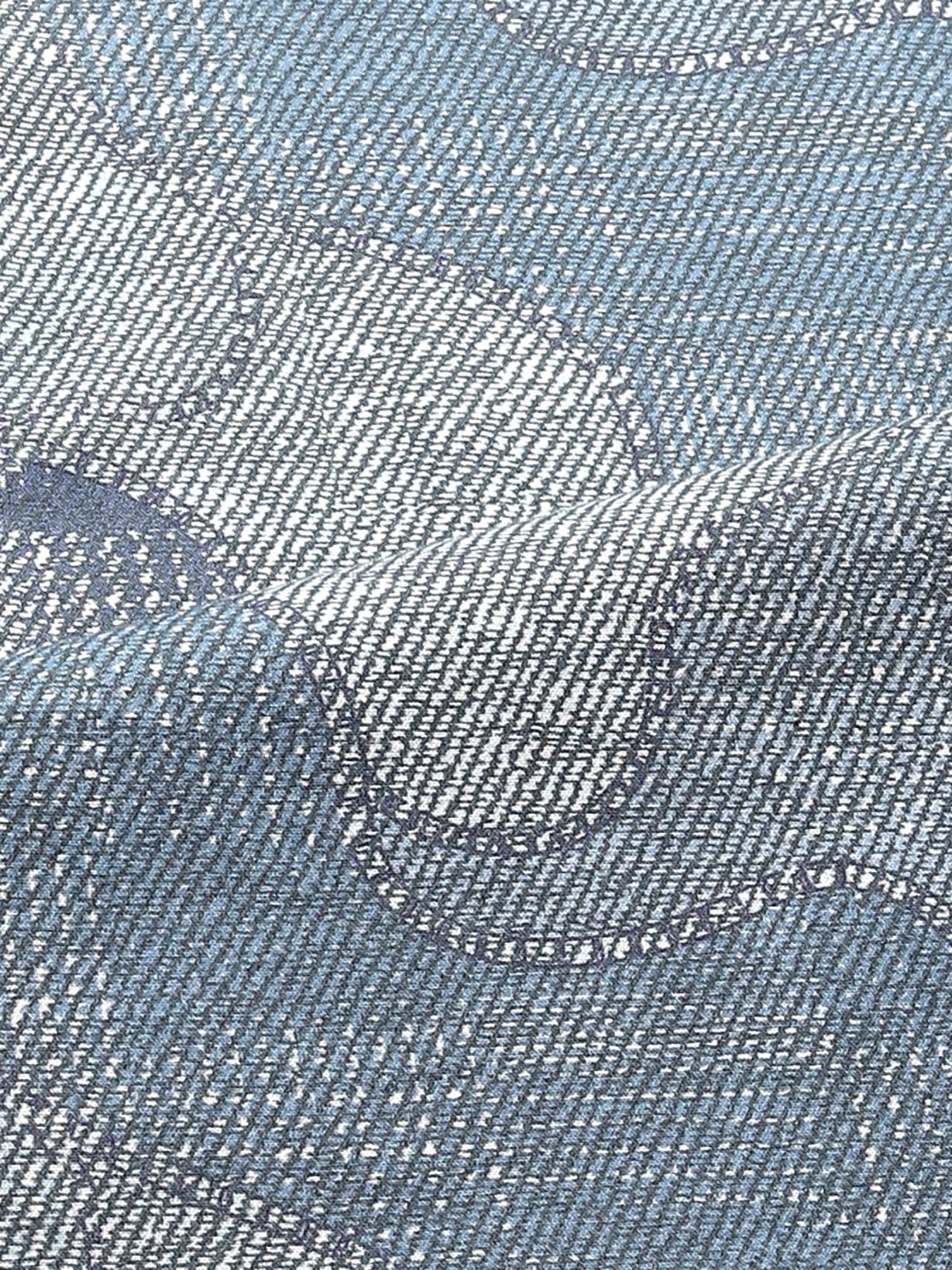 Muted Steel Blue Abstract Men Shirt