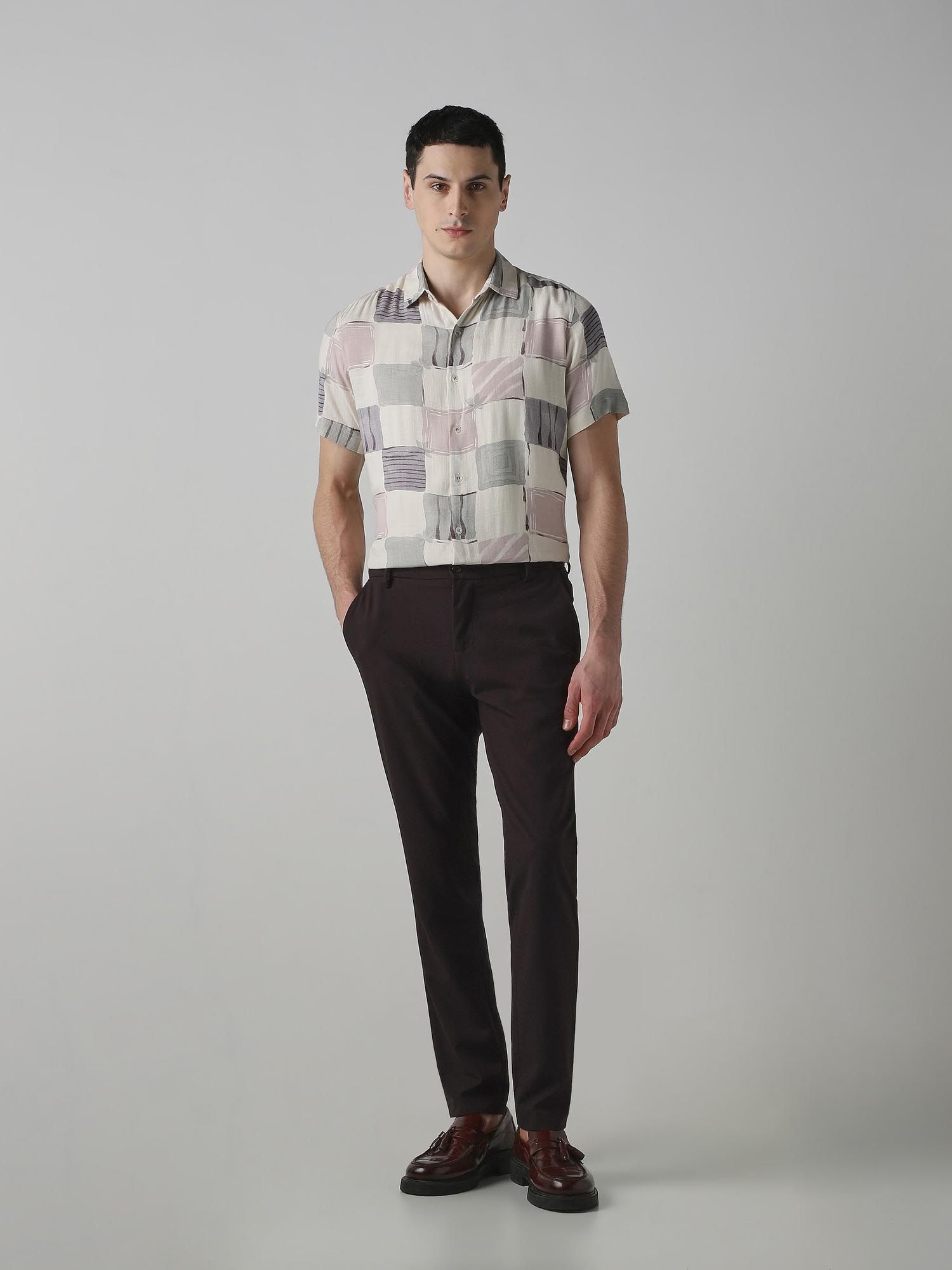 Muted Multi-Color Abstract Men Shirt