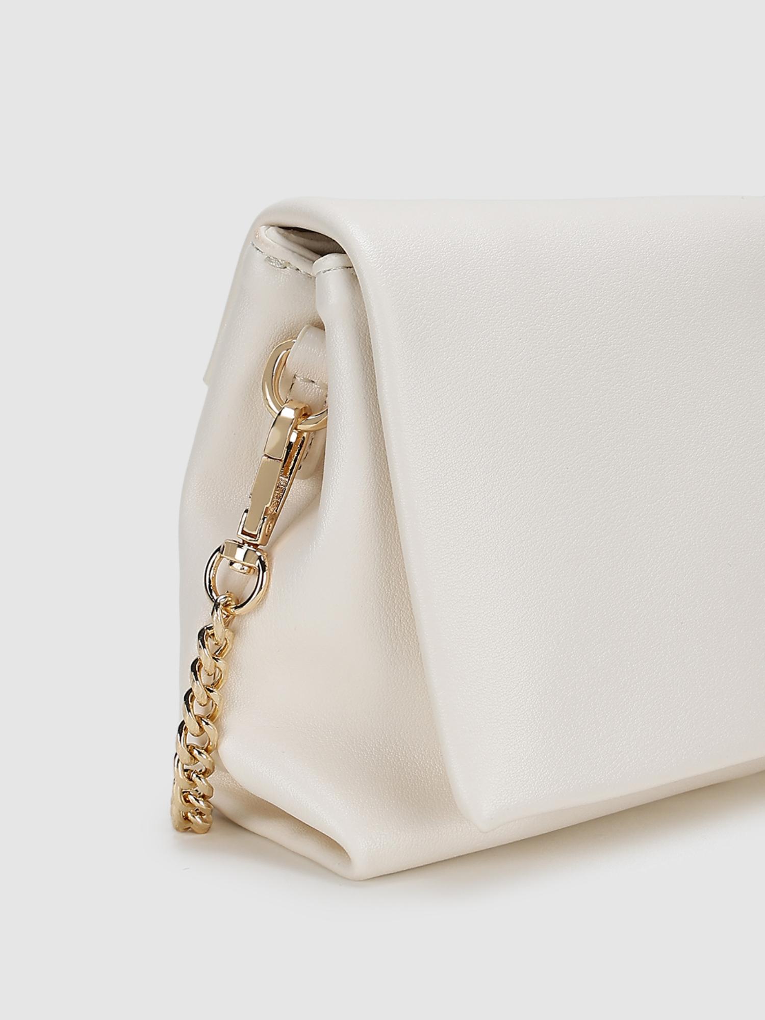 Cindy Women Crossbody Sling Bag With Detachable Strap - Off White (S)