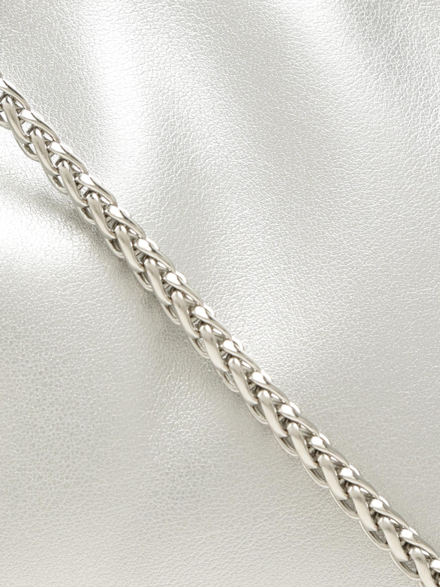Mambo Women Clutch With Detachable Strap - Silver (S)