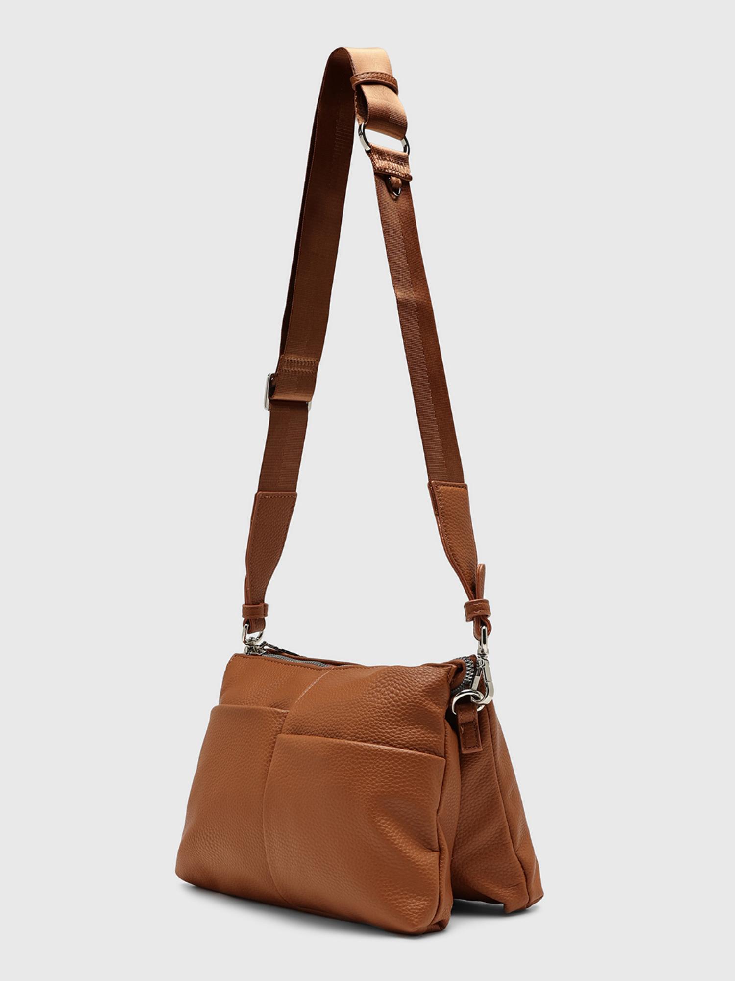 Yukon Women Crossbody Sling Bag With Detachable Strap - Tan (S)