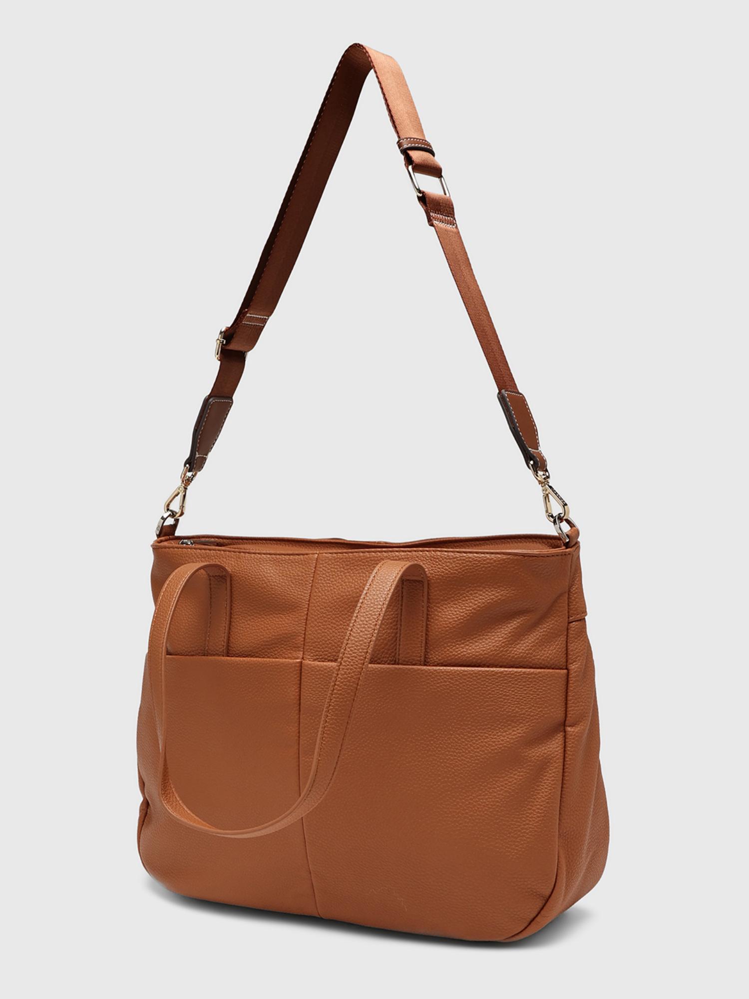 Yukon Women Tote Bag With Detachable Strap - Tan (L)