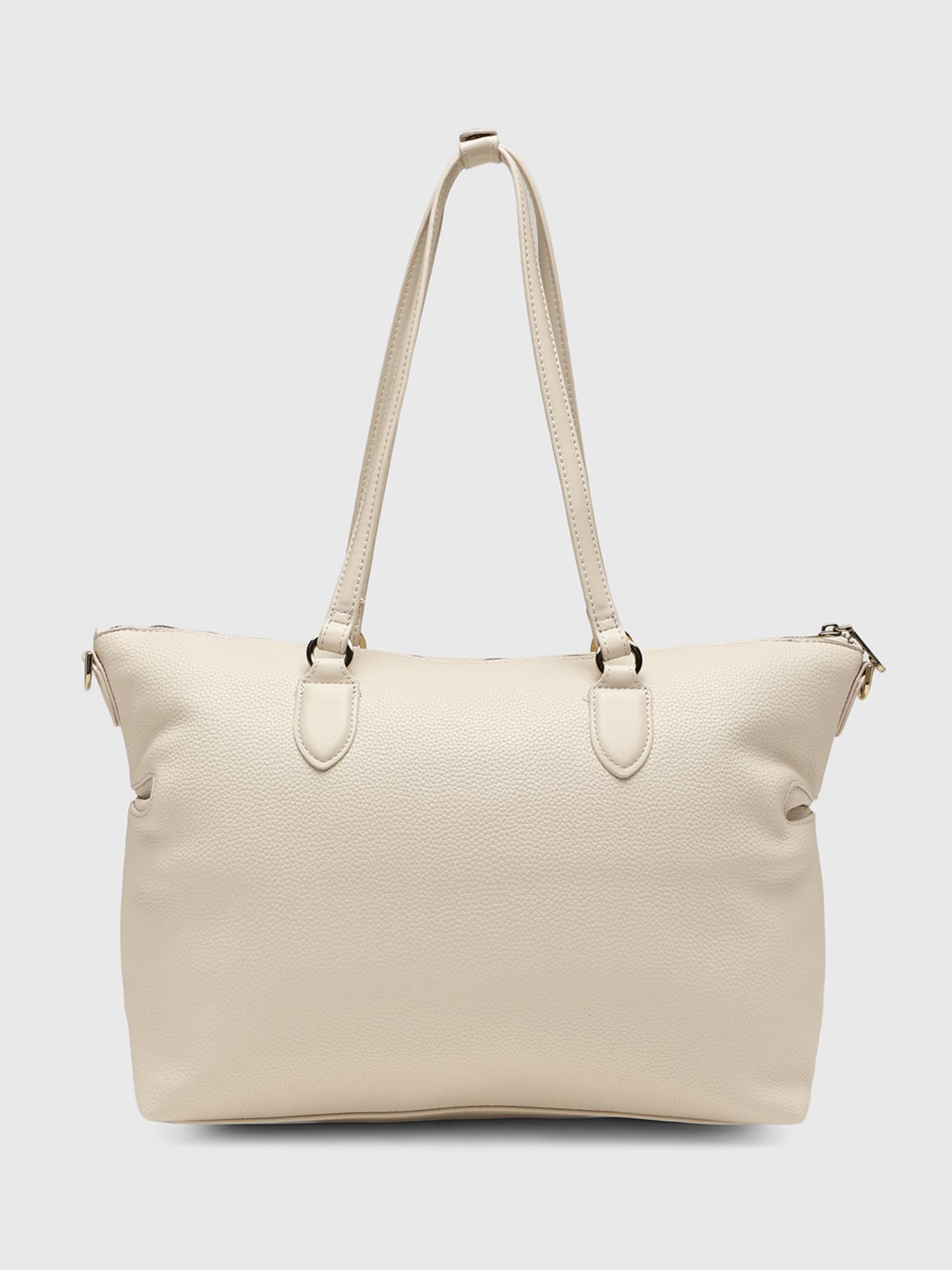 Augusta Women Tote Bag With Detachable Strap - Cream (L)