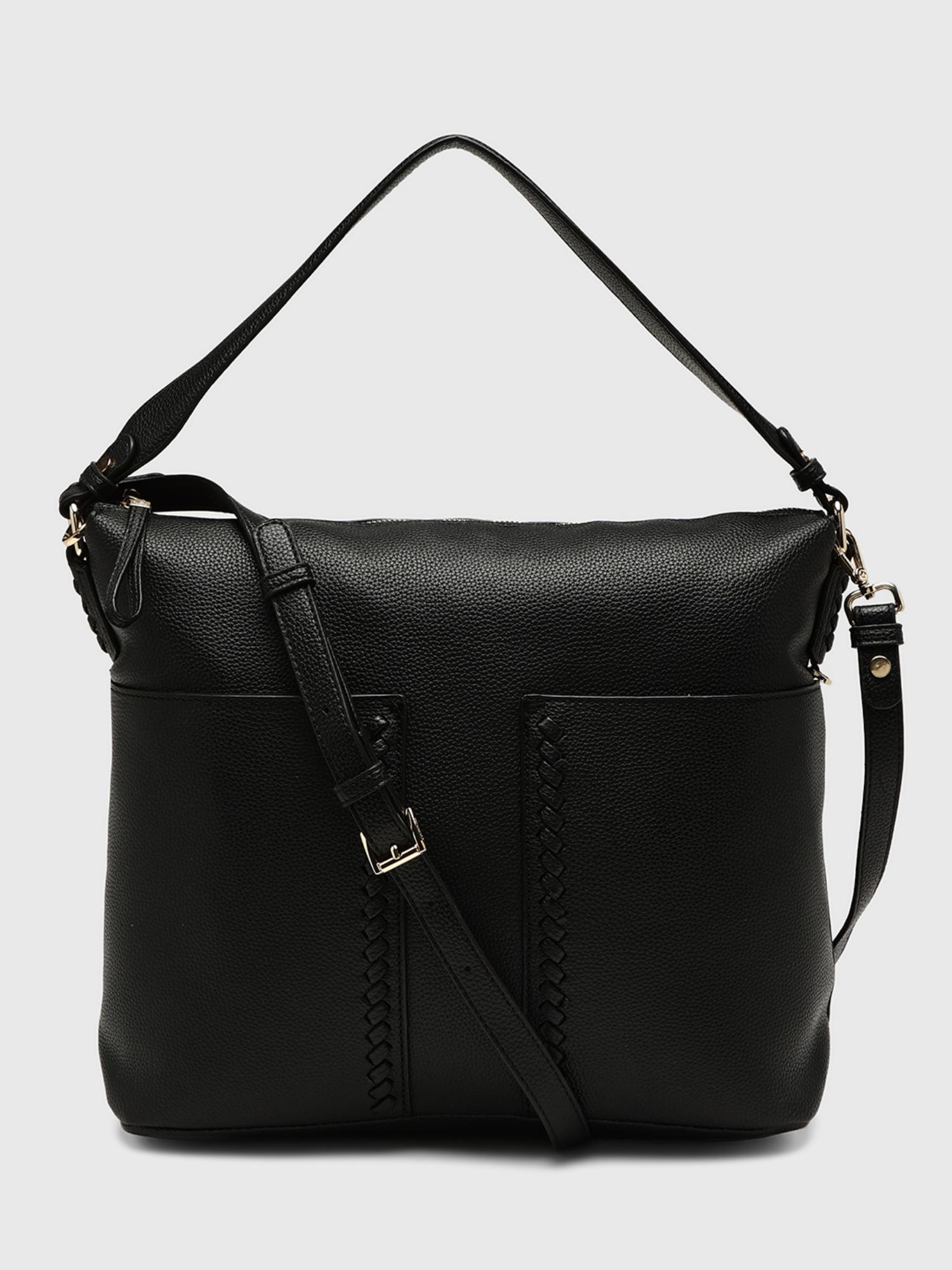 Yukon Women Sack Handbag With Detachable Strap - Black (L)