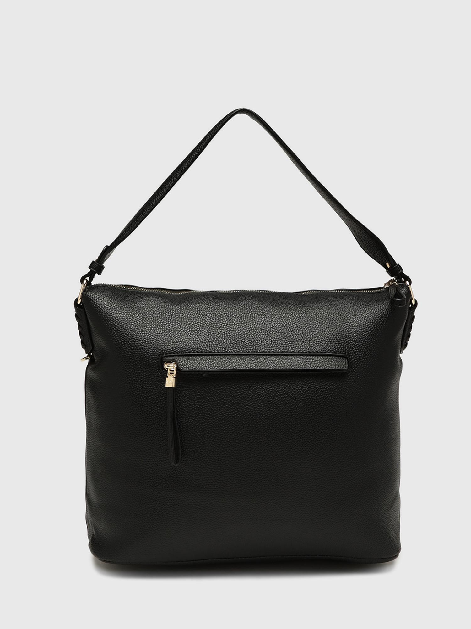 Yukon Women Sack Handbag With Detachable Strap - Black (L)