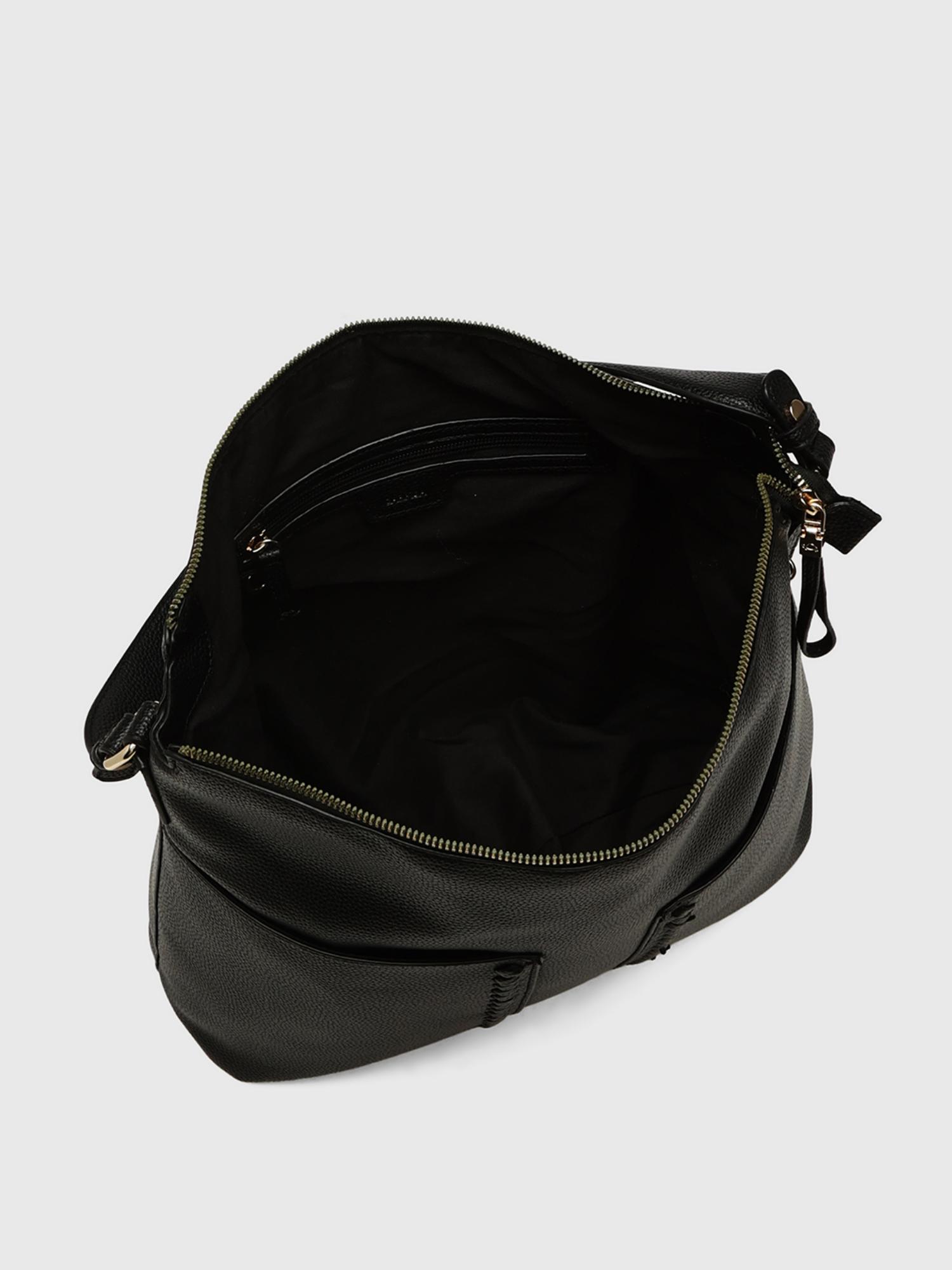 Yukon Women Sack Handbag With Detachable Strap - Black (L)