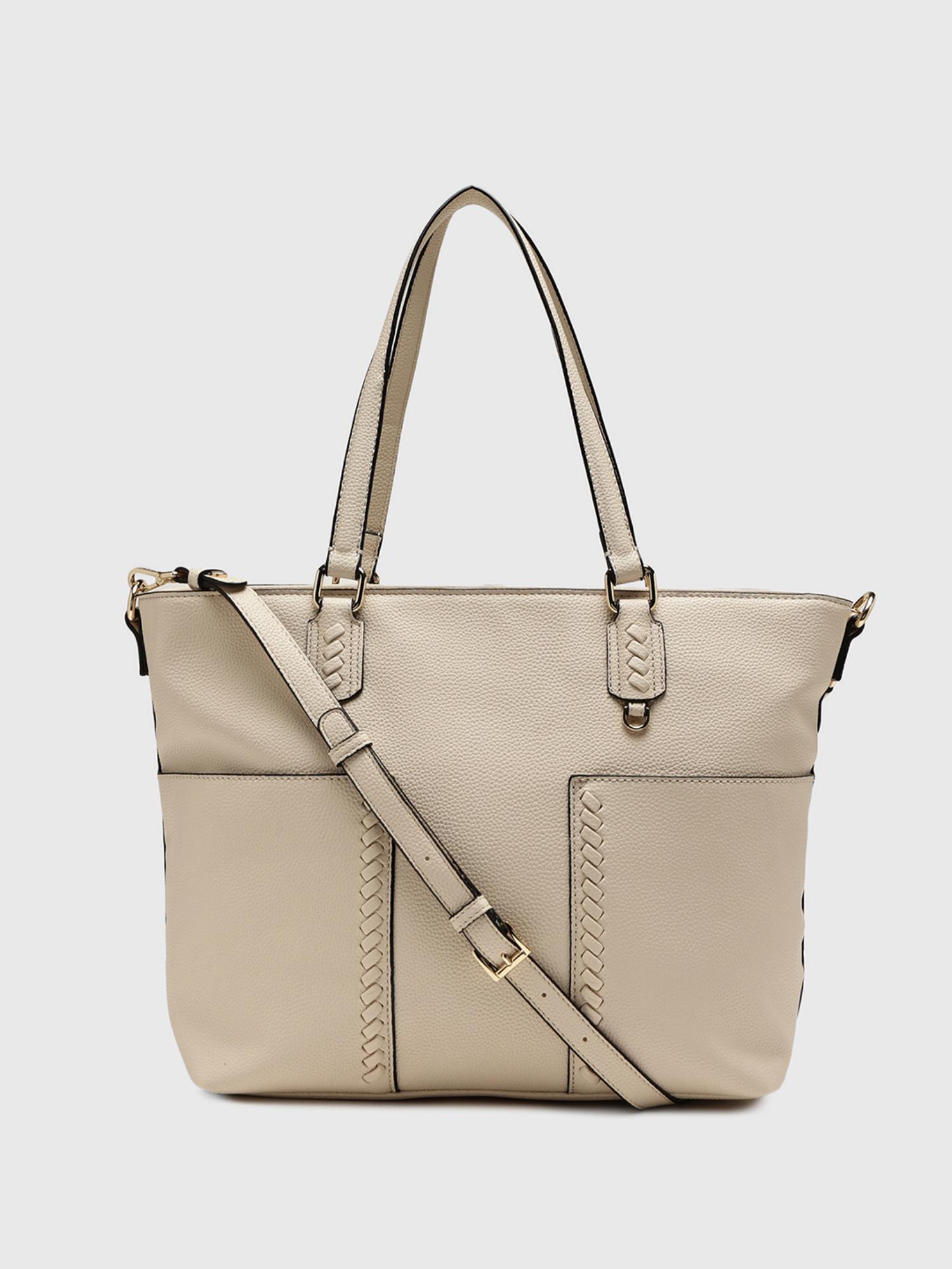 Yukon Women Tote Bag With Detachable Strap - Cream (L)