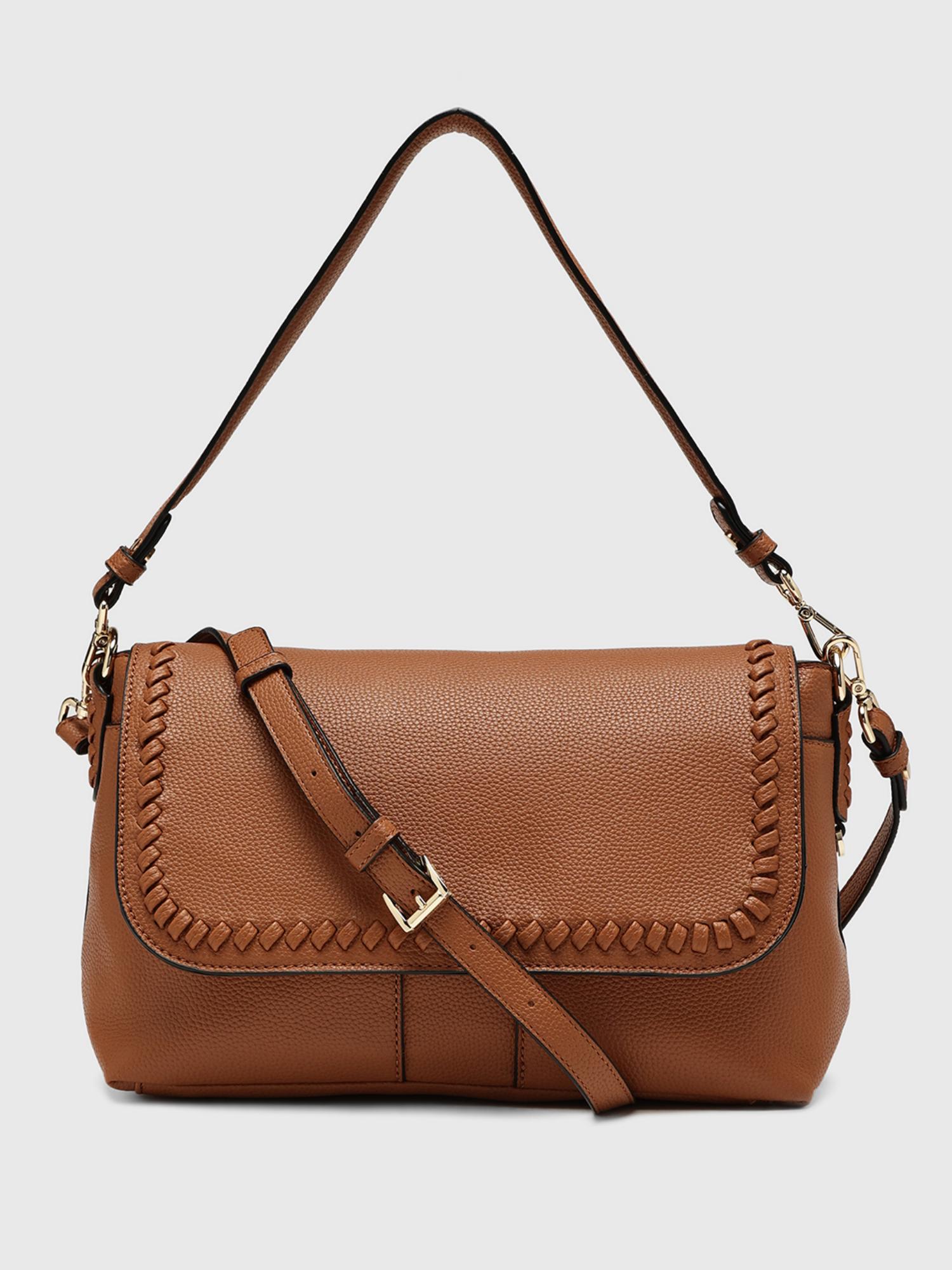 Yukon Women Sling Bag With Detachable Strap - Tan (M)