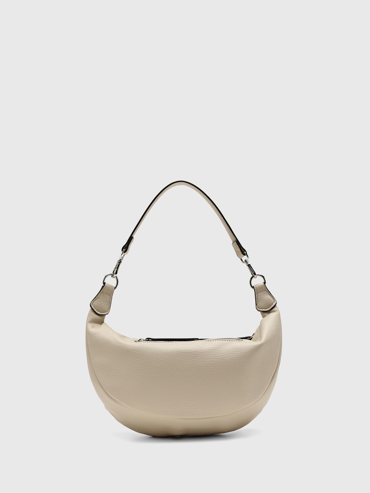 Boston Women Sack Handbag With Detachable Strap - Cream (M)