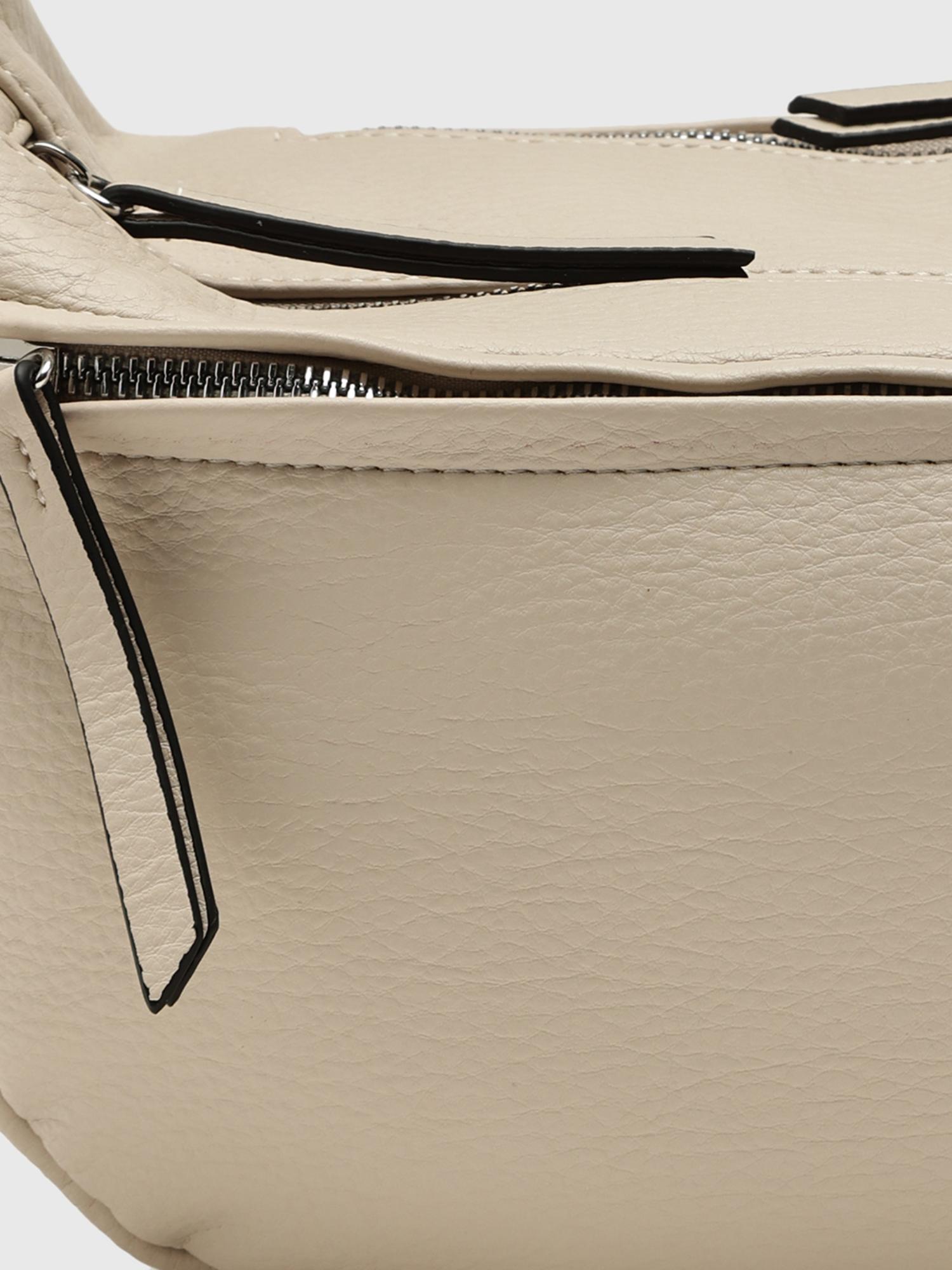 Boston Women Sack Handbag With Detachable Strap - Cream (M)