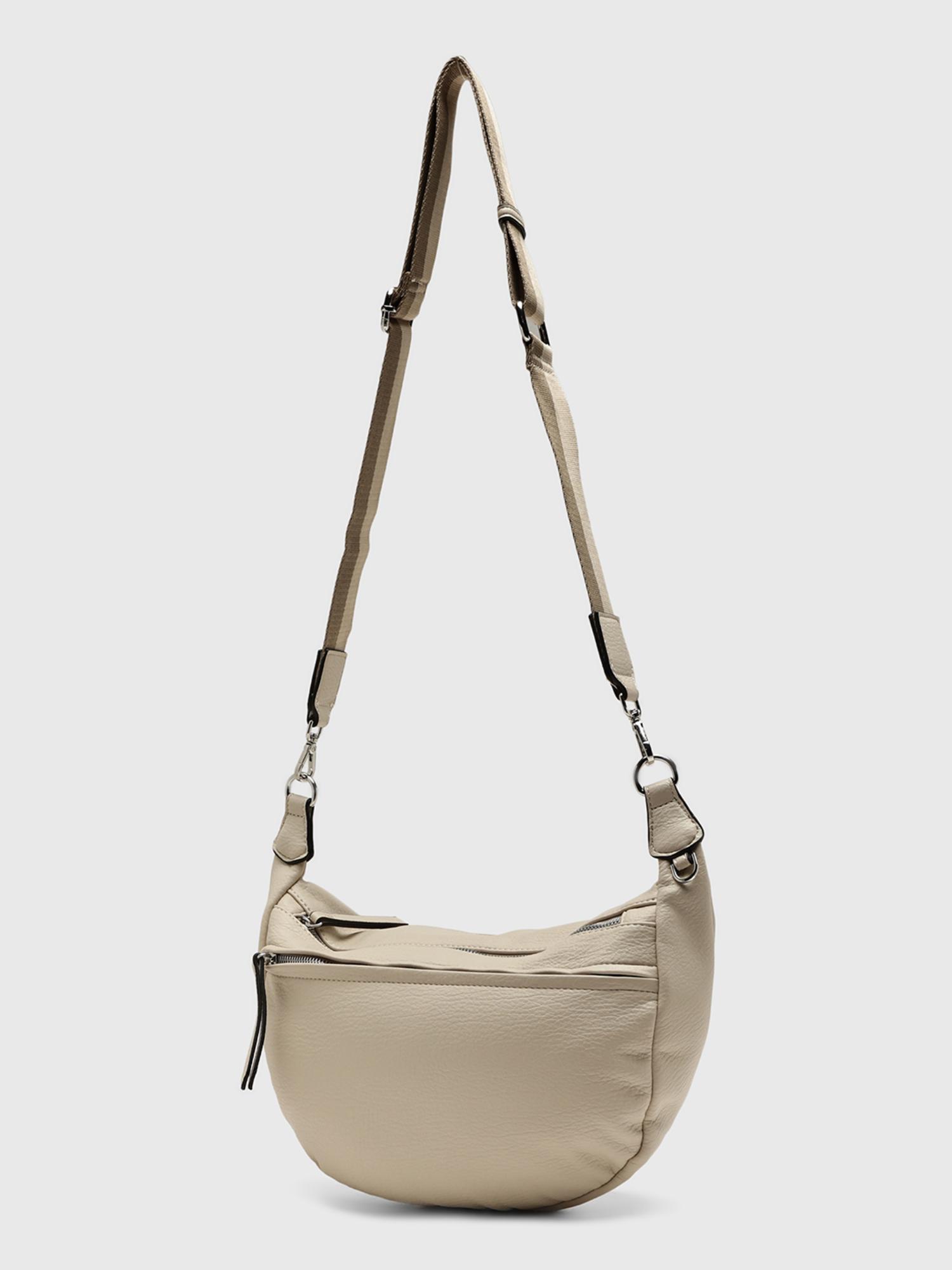 Boston Women Sack Handbag With Detachable Strap - Cream (M)