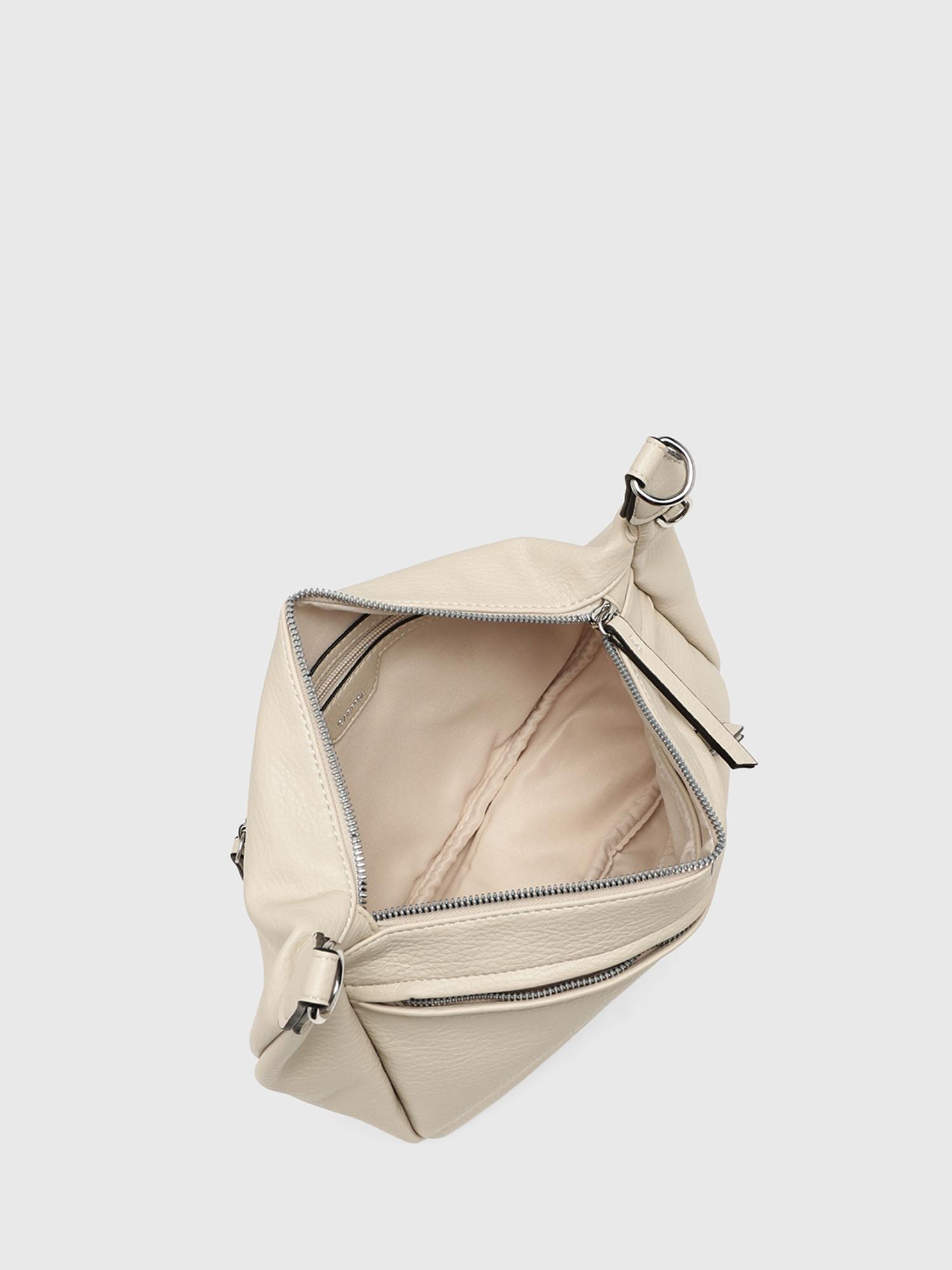 Boston Women Sack Handbag With Detachable Strap - Cream (M)