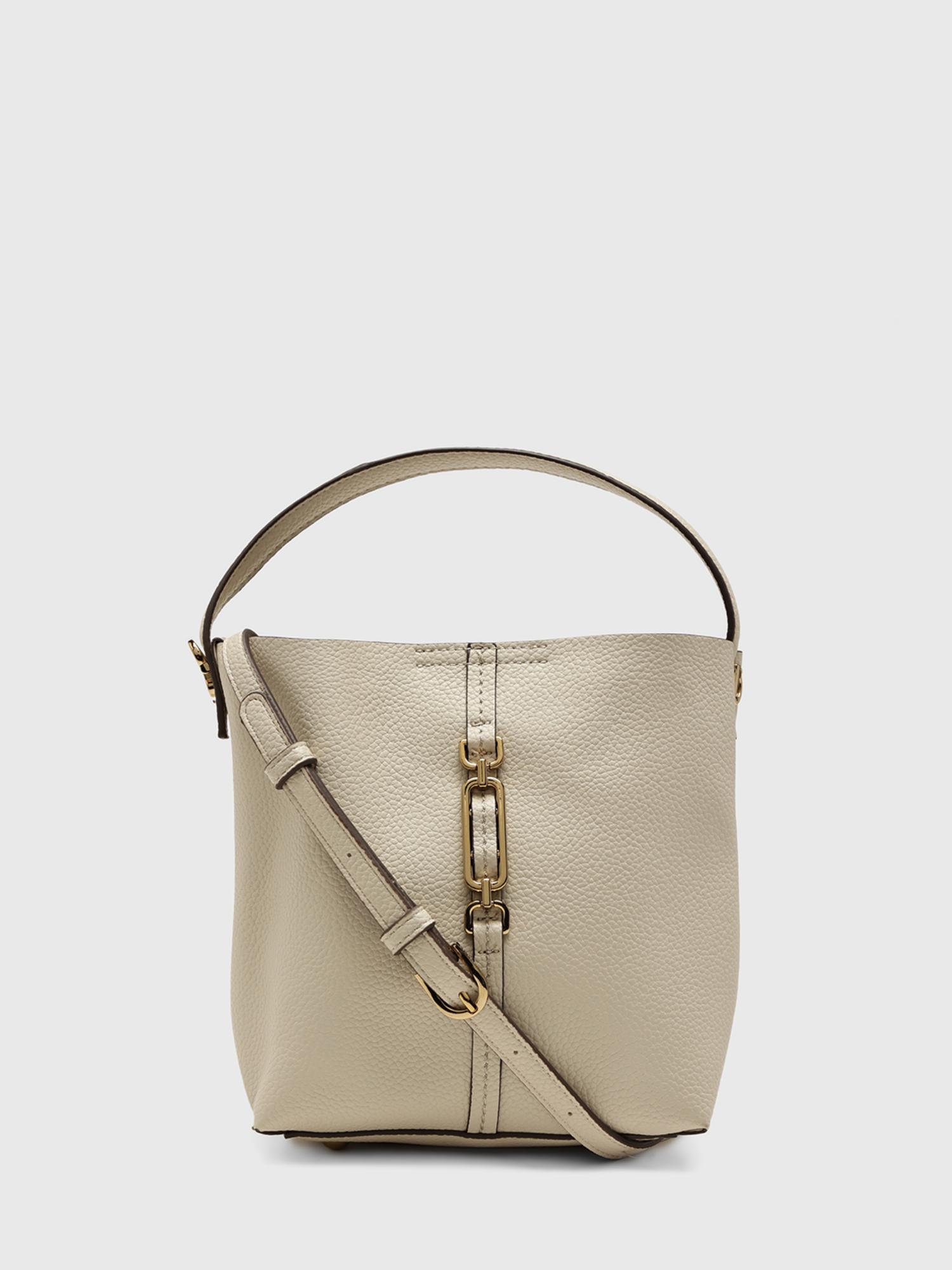 Giulia Women Crossbody Sling Bag With Detachable Strap - Cream (S)