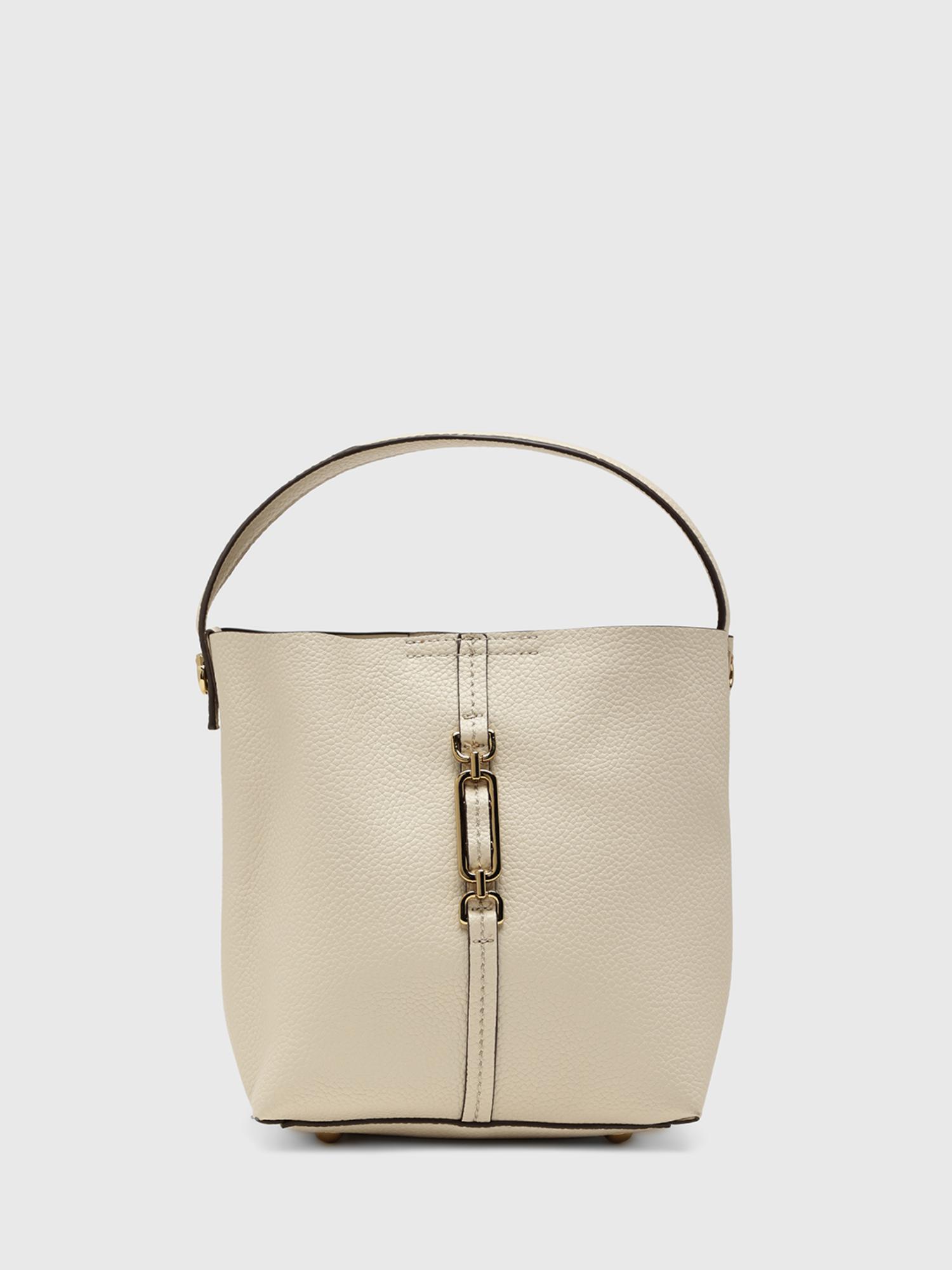 Giulia Women Crossbody Sling Bag With Detachable Strap - Cream (S)