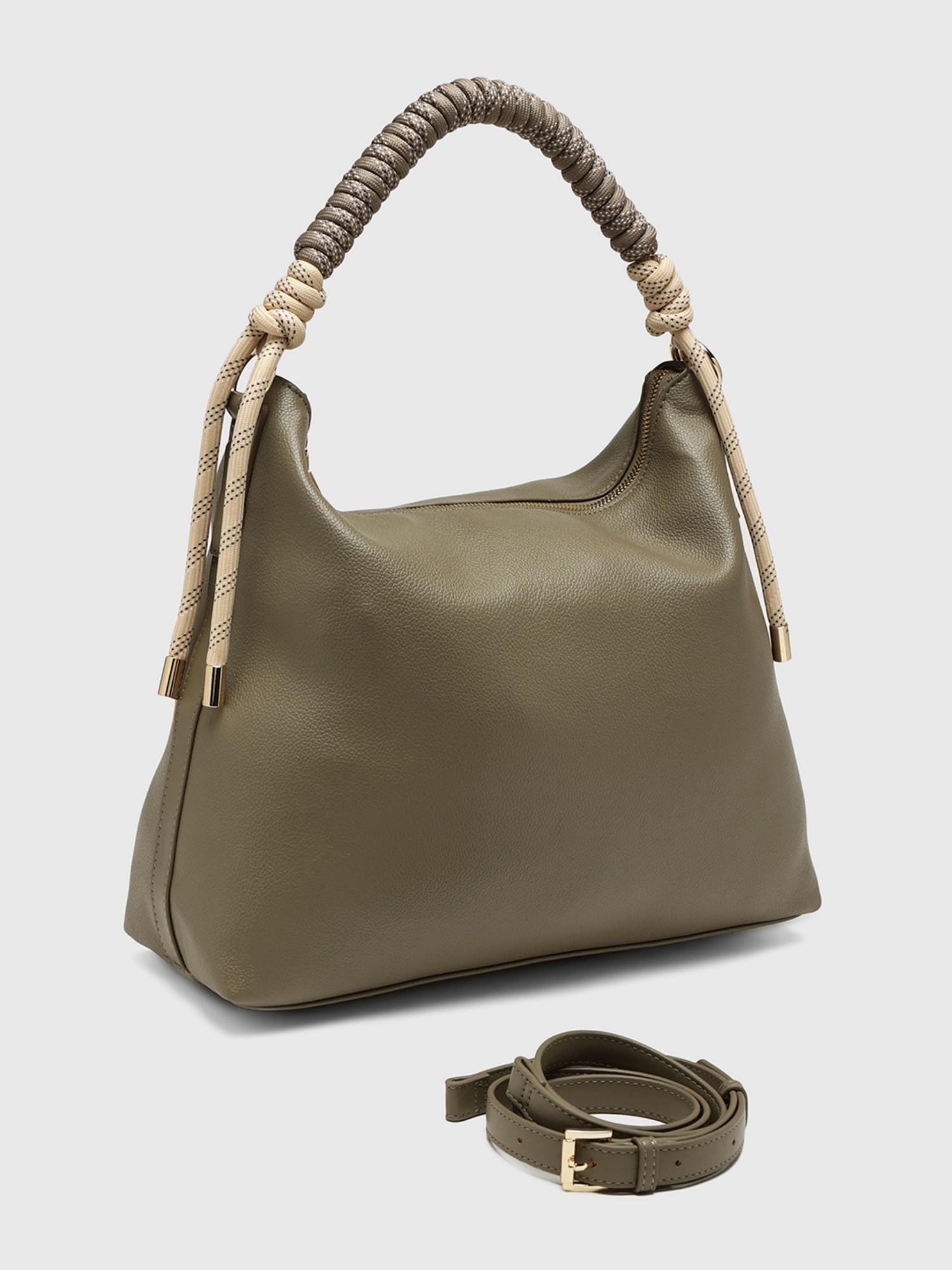 Ciclamino Women Handbag With Detachable Strap - Olive (M)