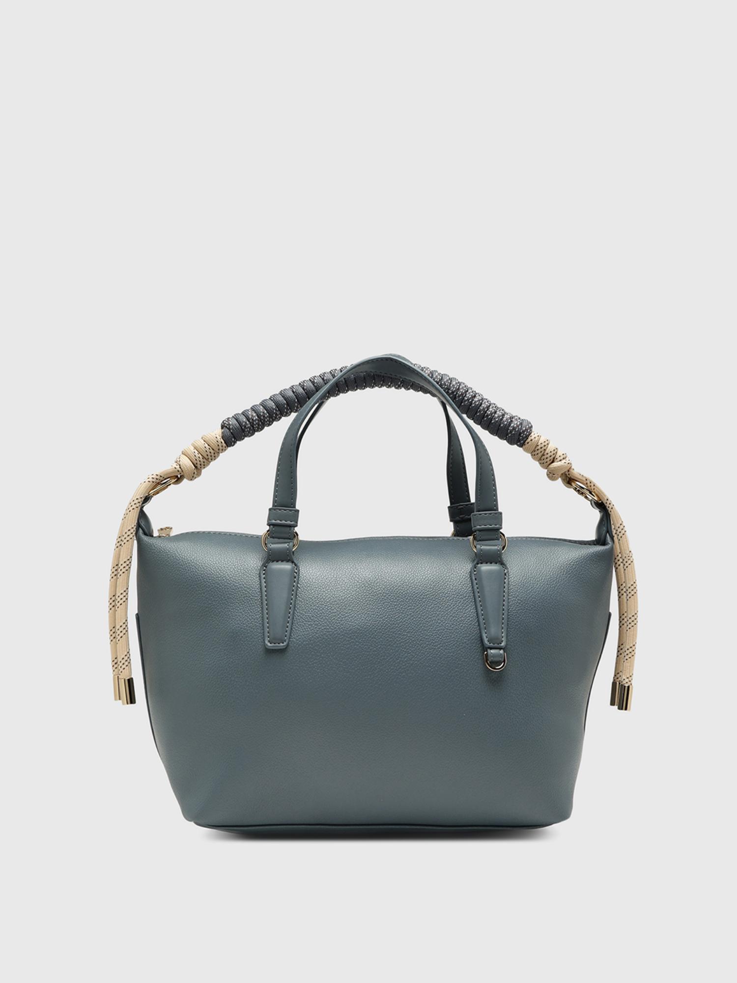 Ciclamino Women Handbag With Detachable Strap - Teal (M)