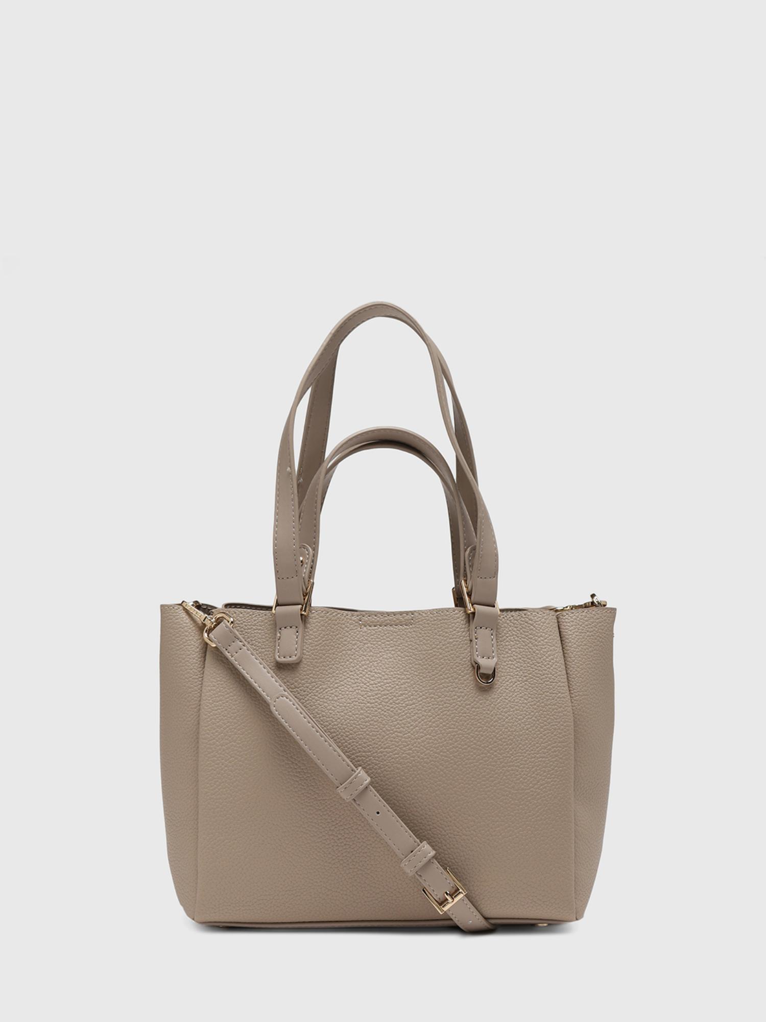 Amaranta Women Tote Bag With Detachable Strap - Beige (L)