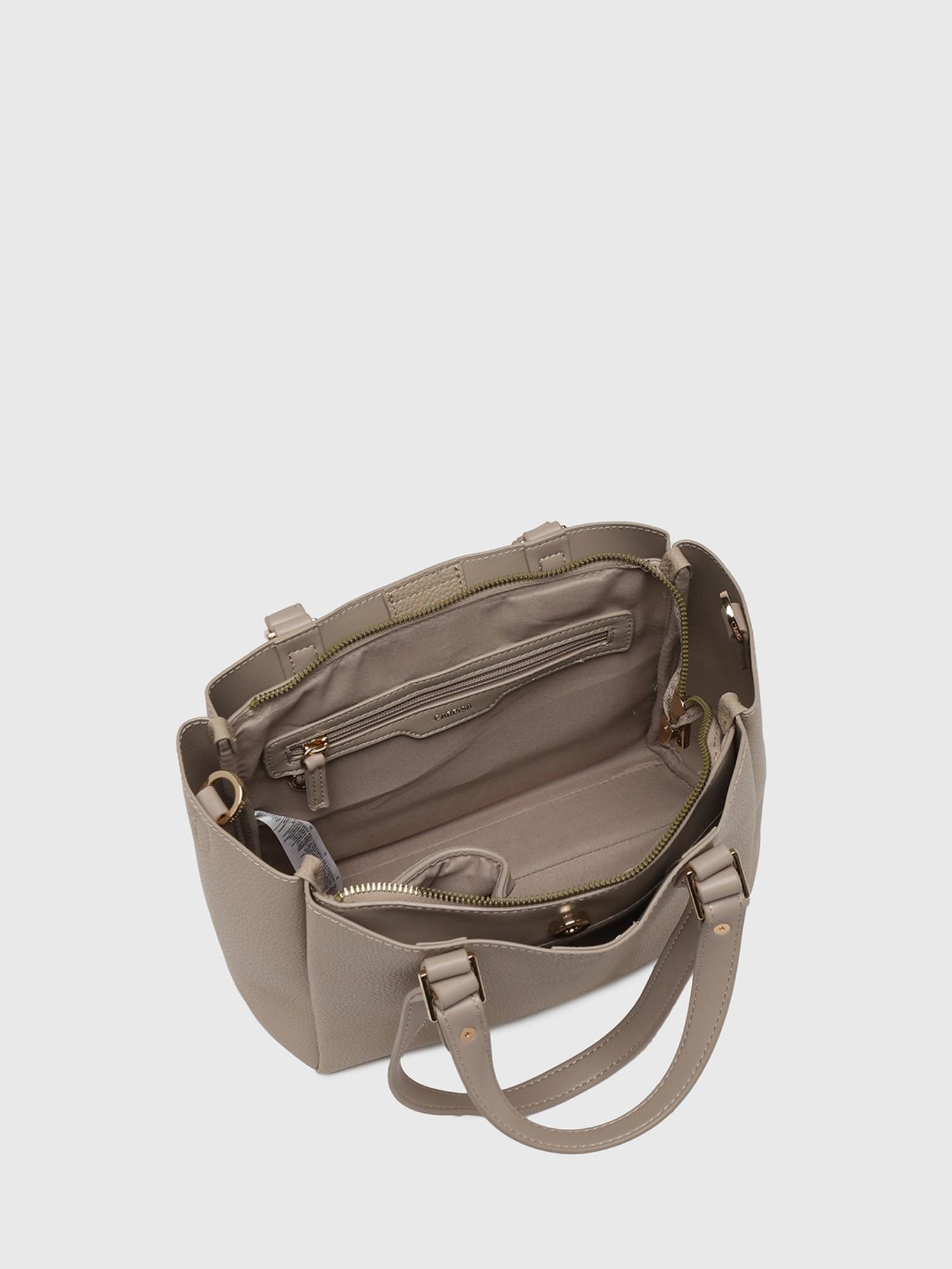 Amaranta Women Tote Bag With Detachable Strap - Beige (L)