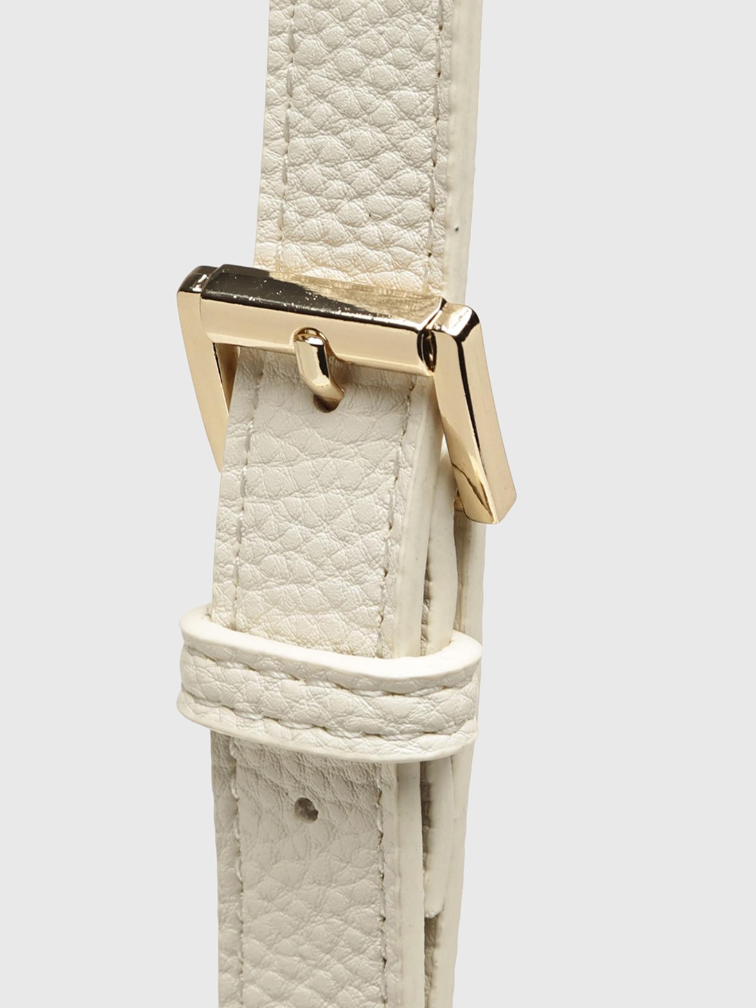 Felce Women Satchel Bag With Detachable Strap - Off White (M)