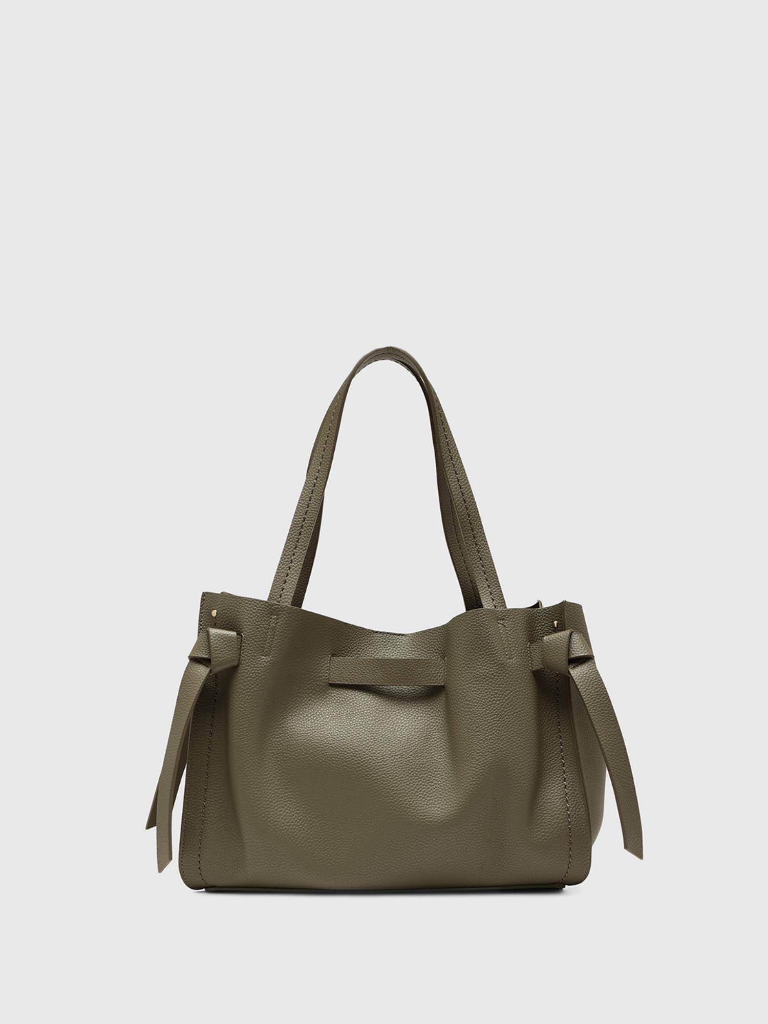 Felce Women Tote Bag With Detachable Strap - Olive (L)