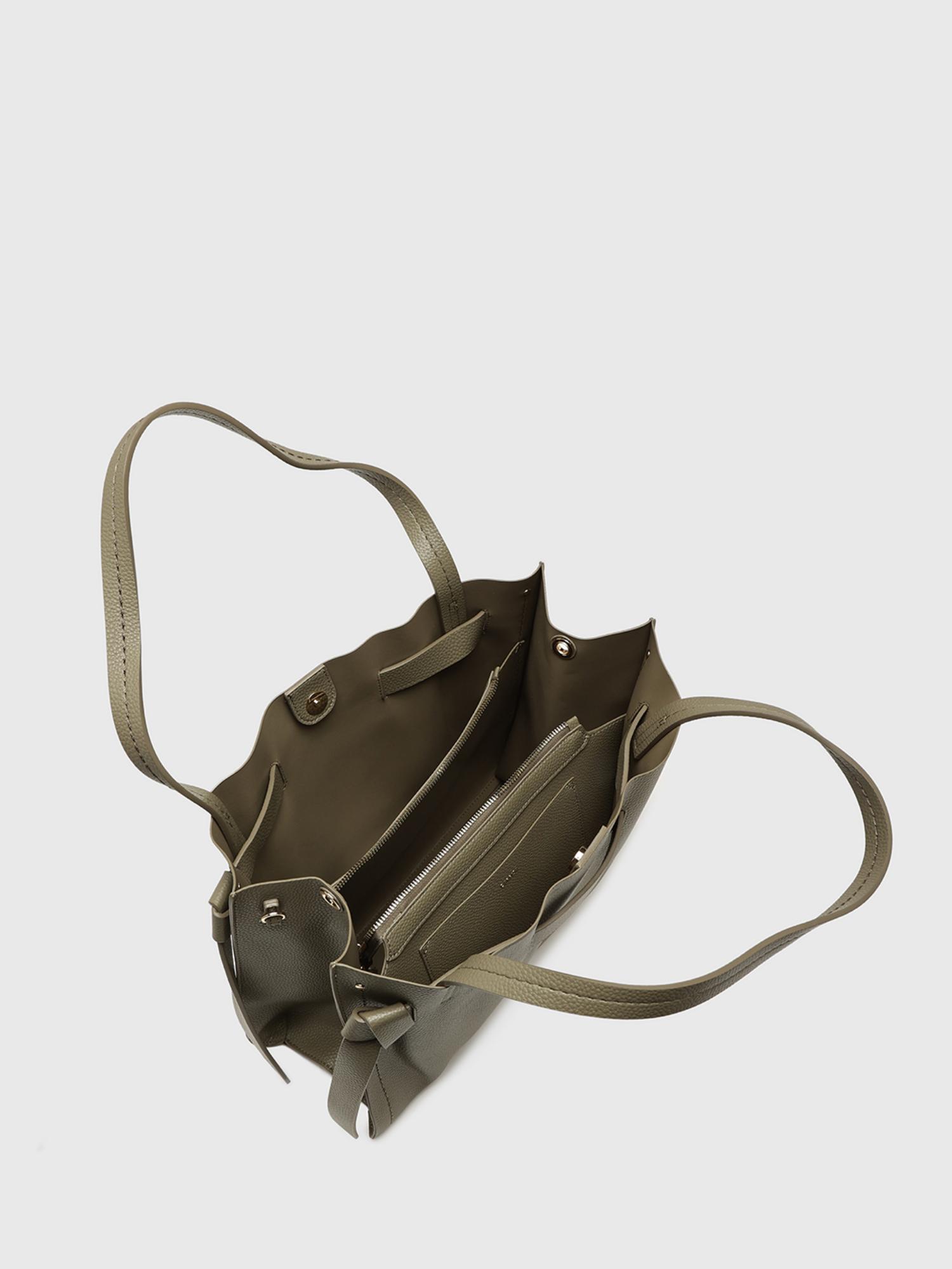 Felce Women Tote Bag With Detachable Strap - Olive (L)