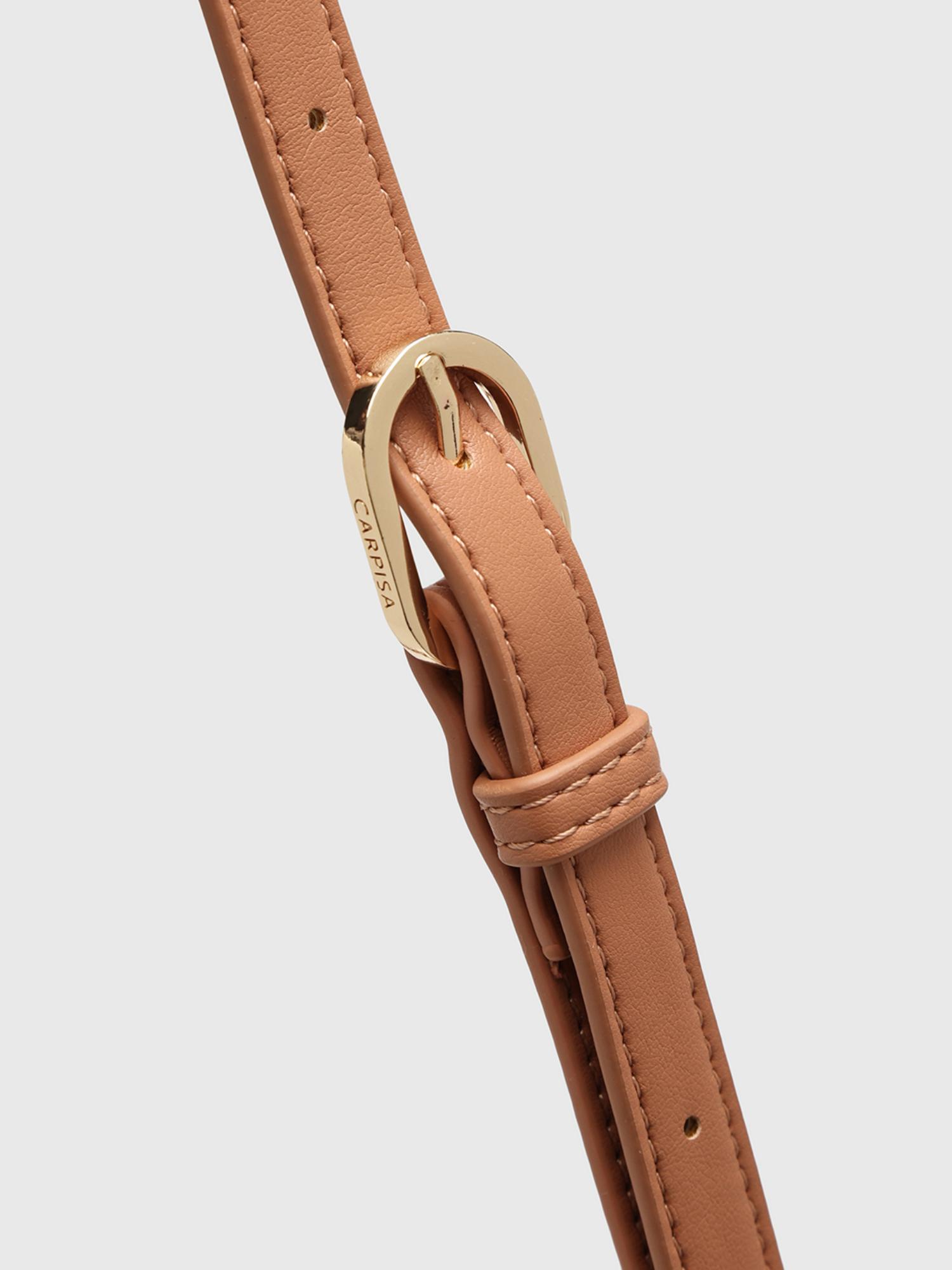 Elena Women Crossbody Sling Bag With Detachable Strap - Orange (S)