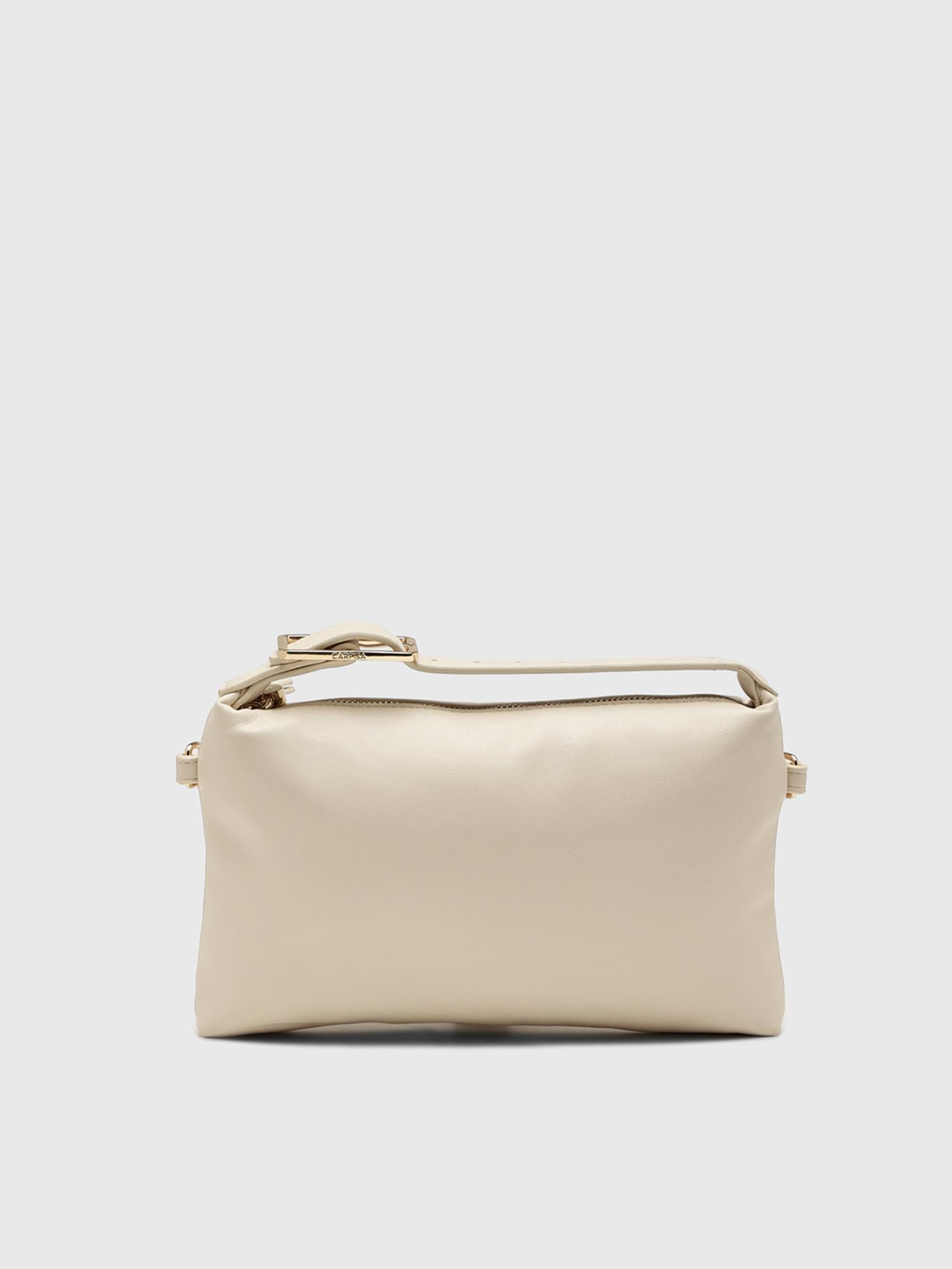 Dafne Women Shoulder Sling Bag With Detachable Strap - Off White (S)
