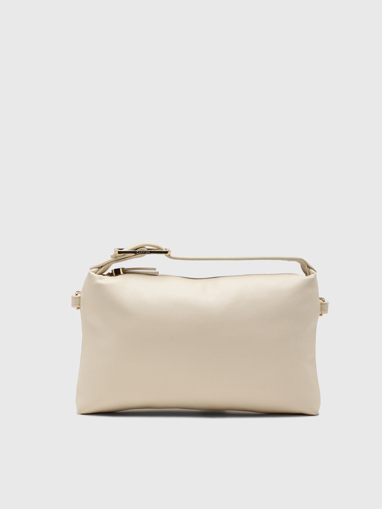 Dafne Women Shoulder Sling Bag With Detachable Strap - Off White (S)