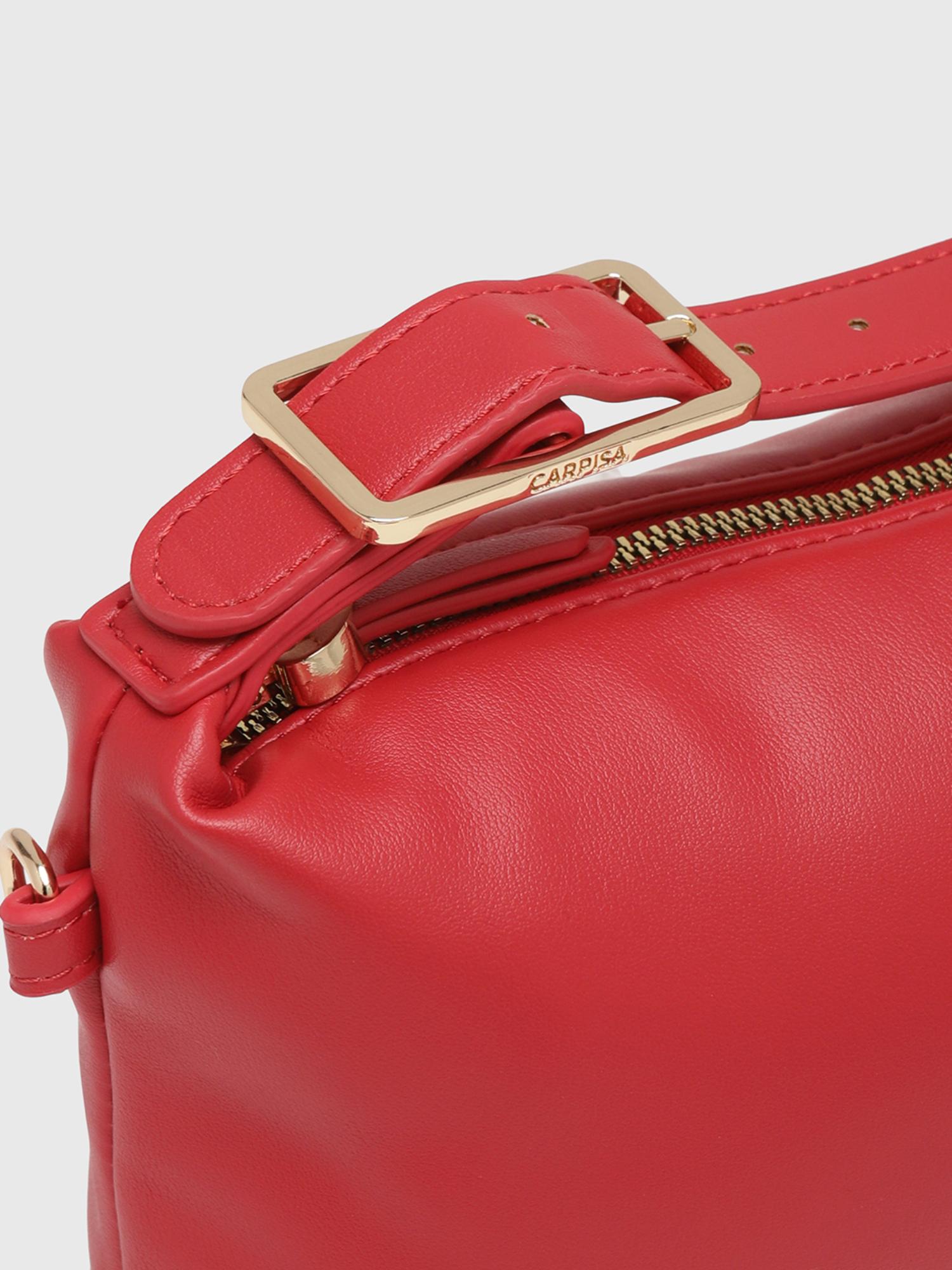 Dafne Women Shoulder Sling Bag With Detachable Strap - Red (S)