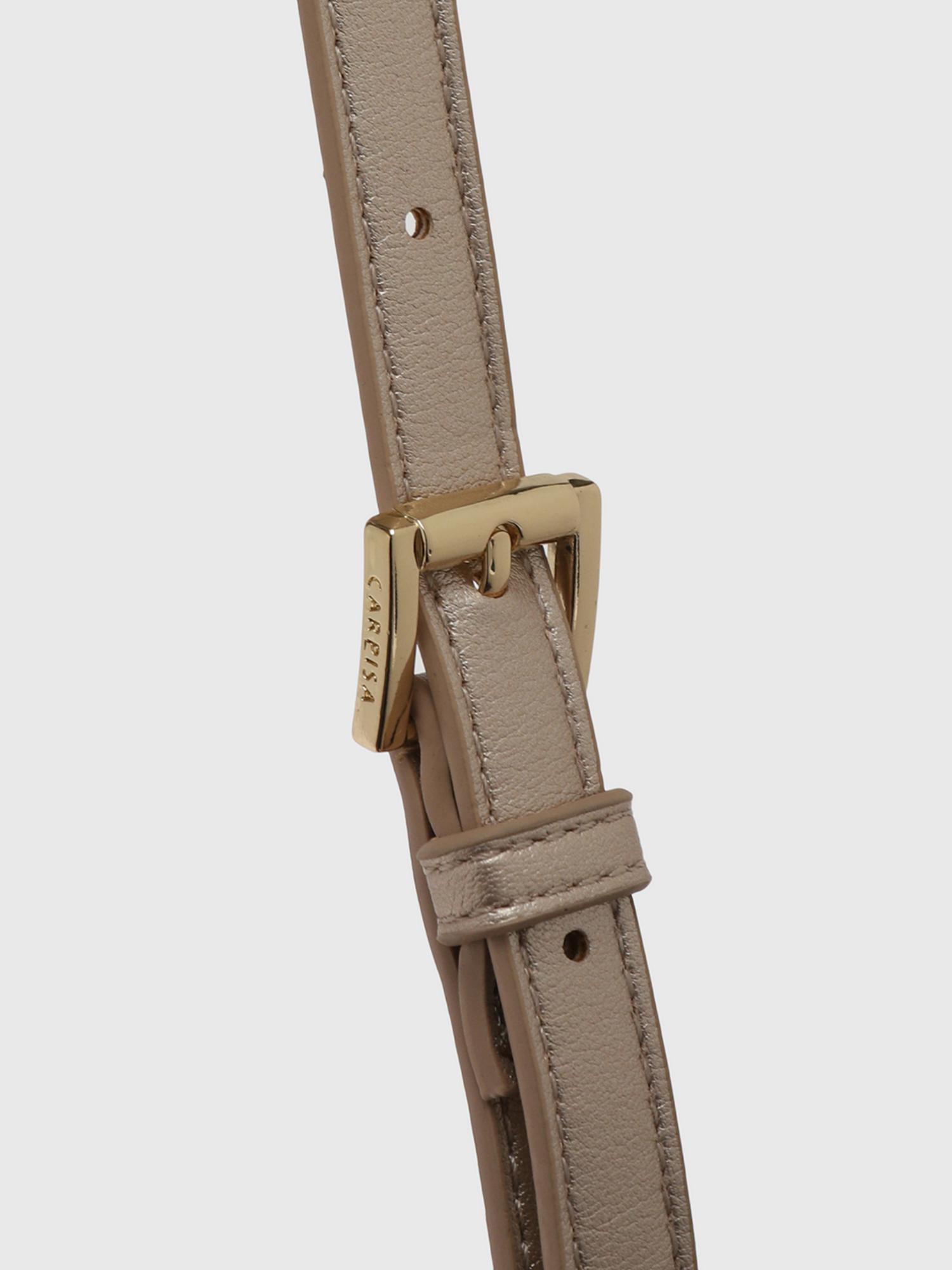 Dafne Women Shoulder Sling Bag With Detachable Strap - Gold (S)