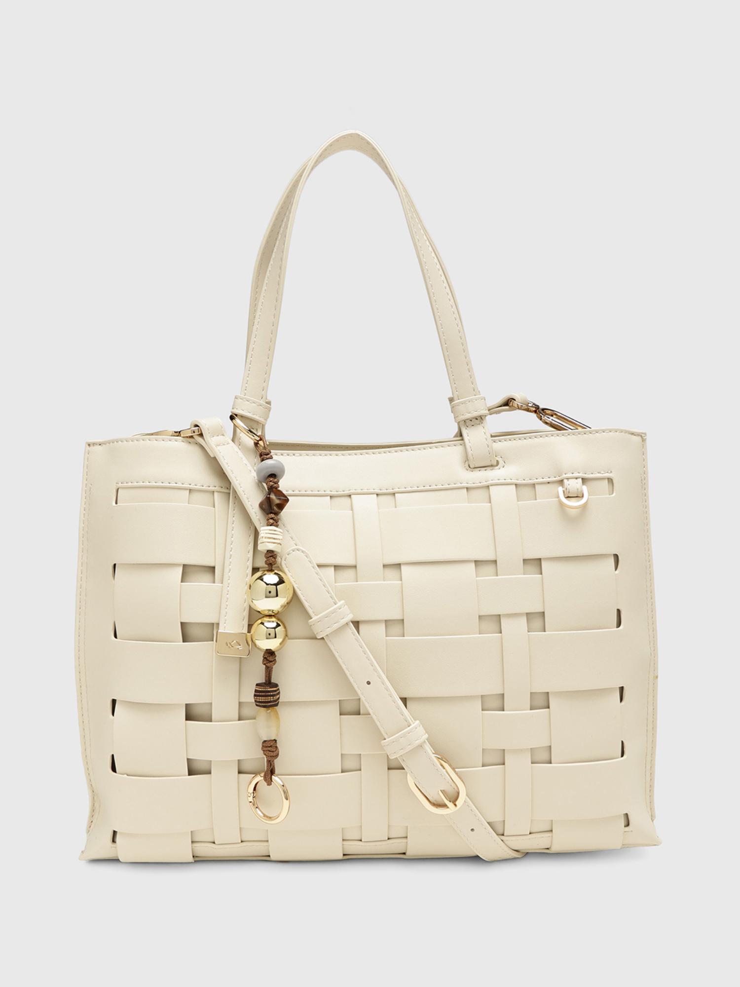 Anturio Women Handbag With Detachable Strap - Off White (M)