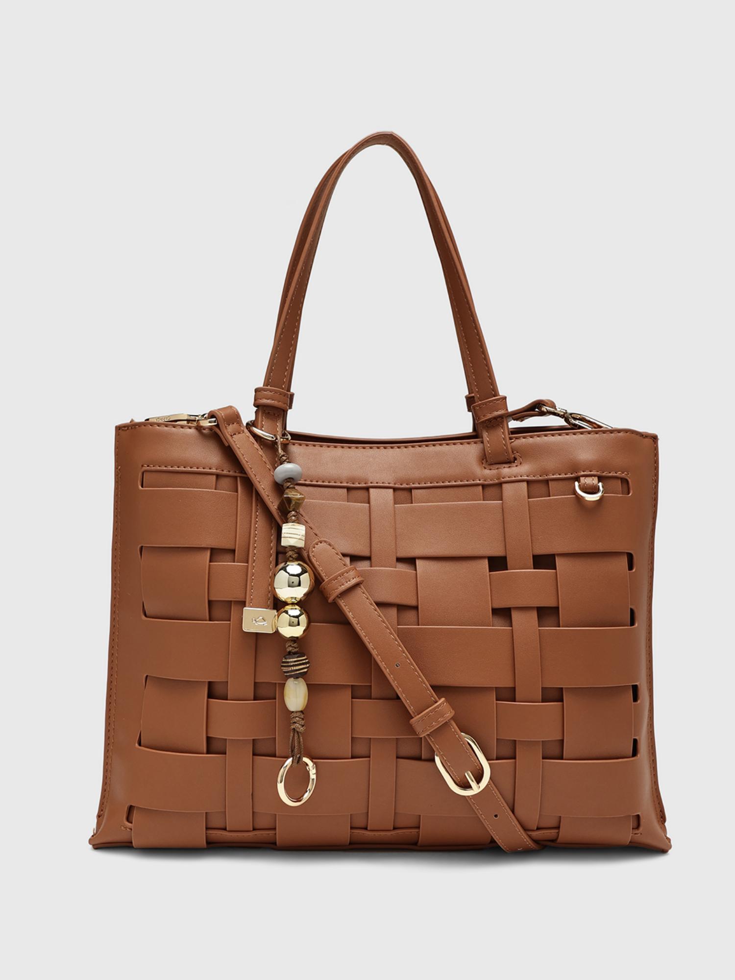 Anturio Women Handbag With Detachable Strap - Brown (M)