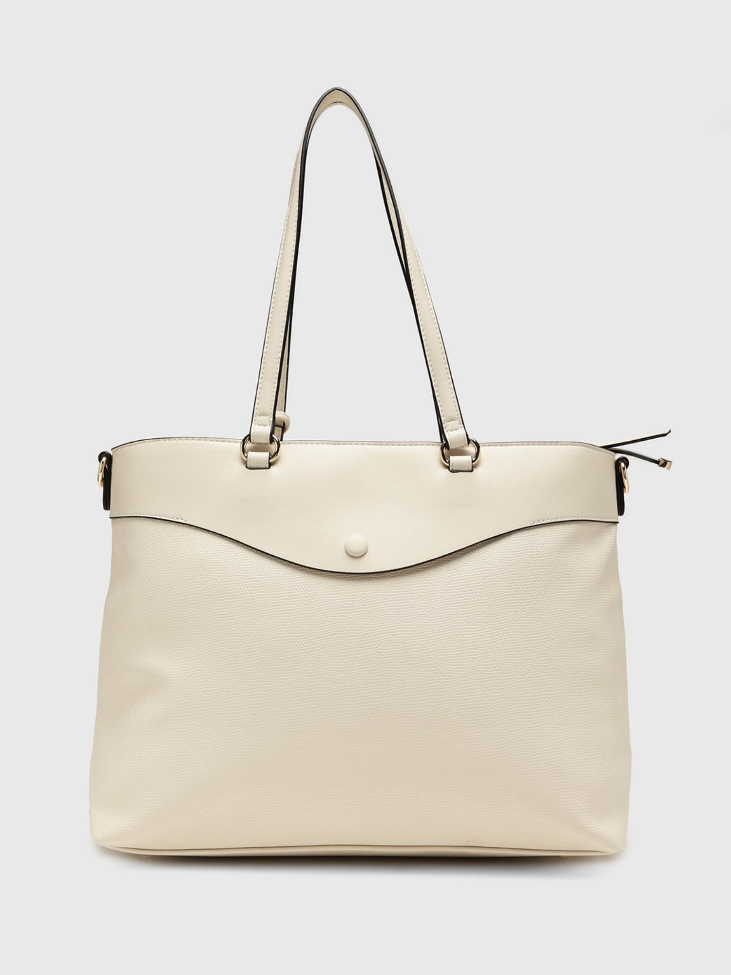 Giada V2 Women Tote Bag With Detachable Strap - Off White (L)