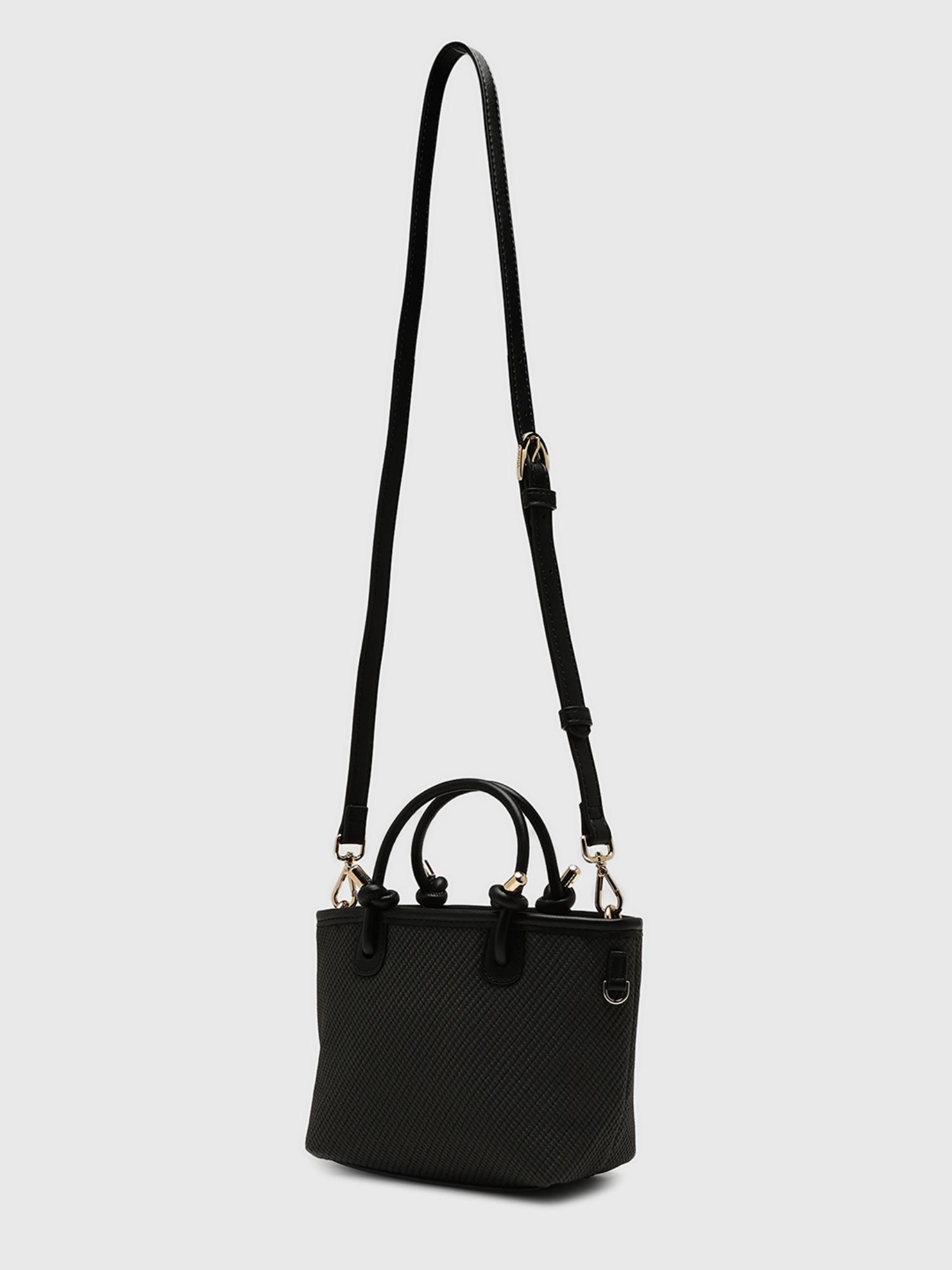 Jasmine Women Satchel Bag With Detachable Strap - Black (S)
