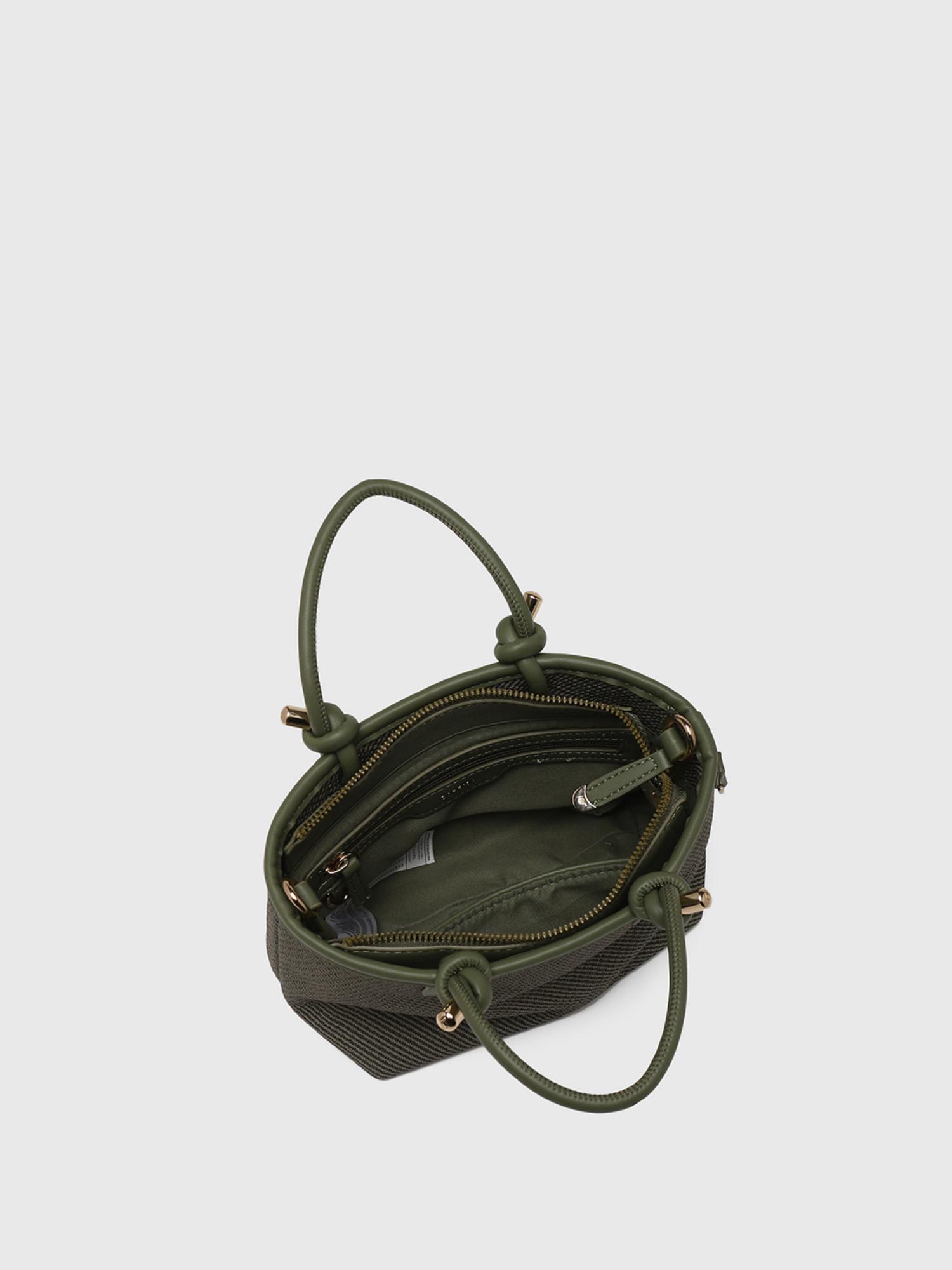 Jasmine Women Satchel Bag With Detachable Strap - Olive (S)