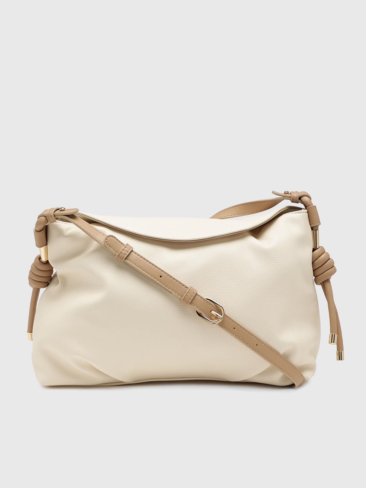 Arnica Women Sack Handbag With Detachable Strap - Off White (M)
