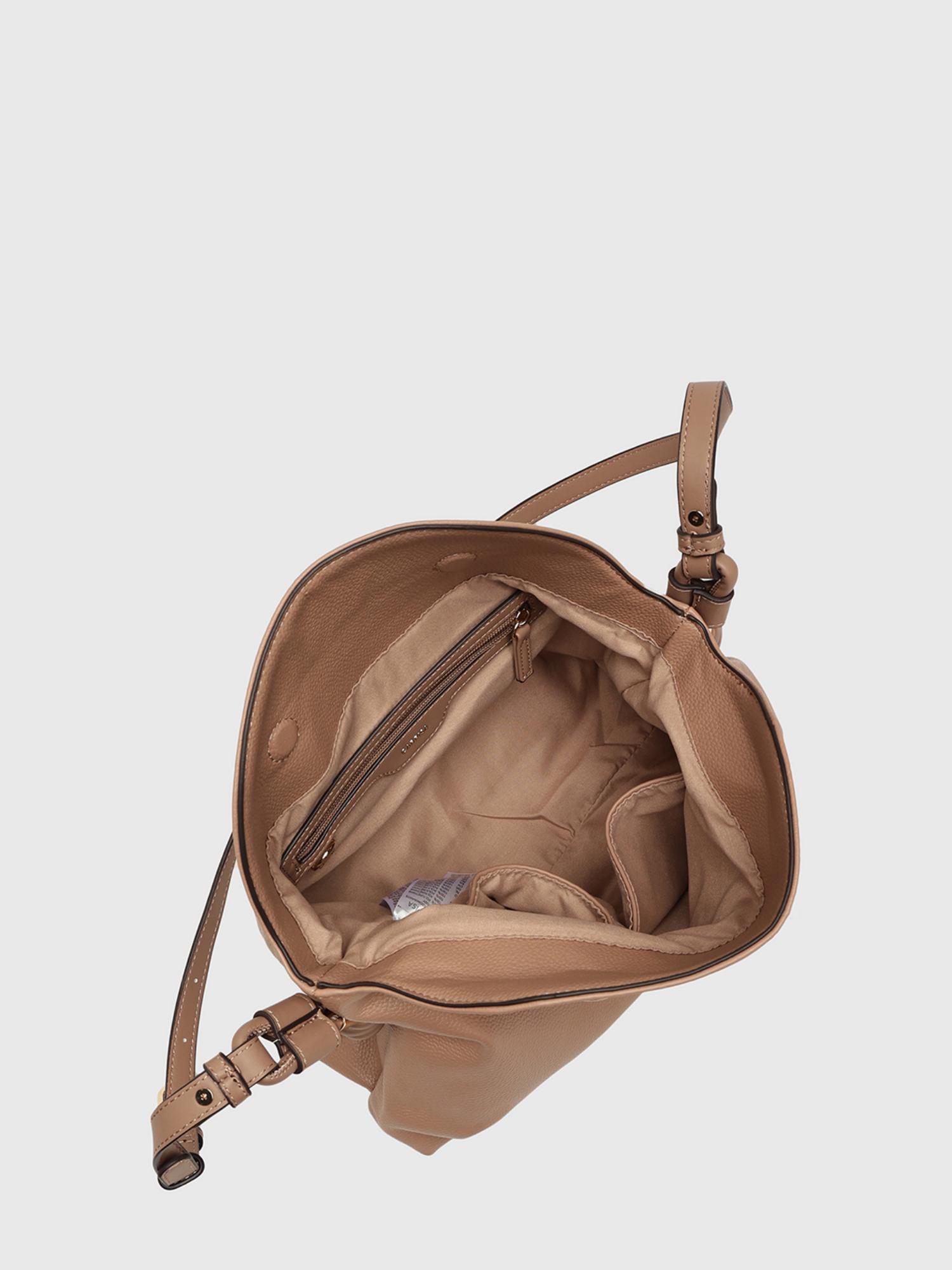 Arnica Women Sack Handbag With Detachable Strap - Brown (M)