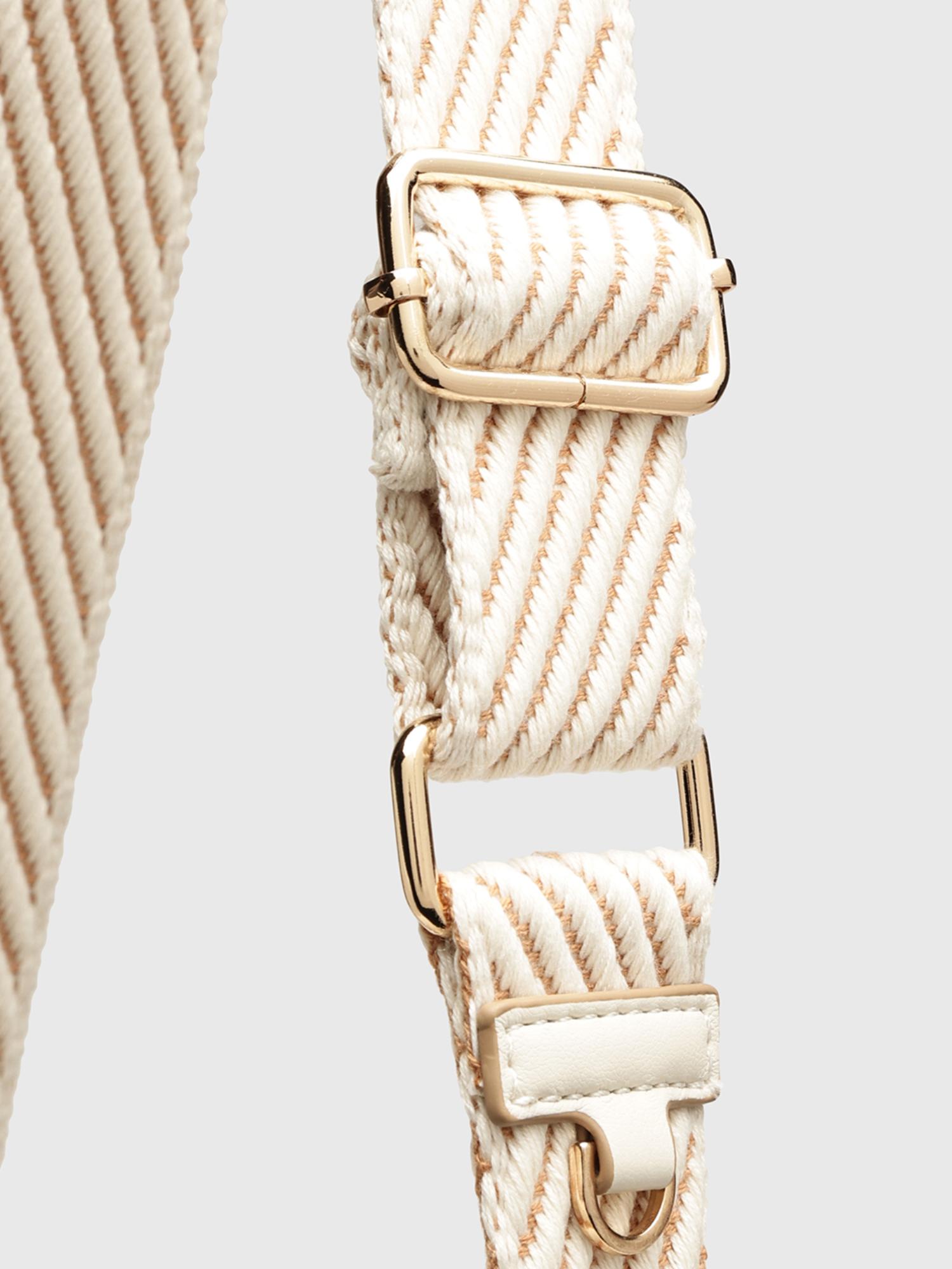 Ginestra Women Handbag With Detachable Strap - Off White (L)