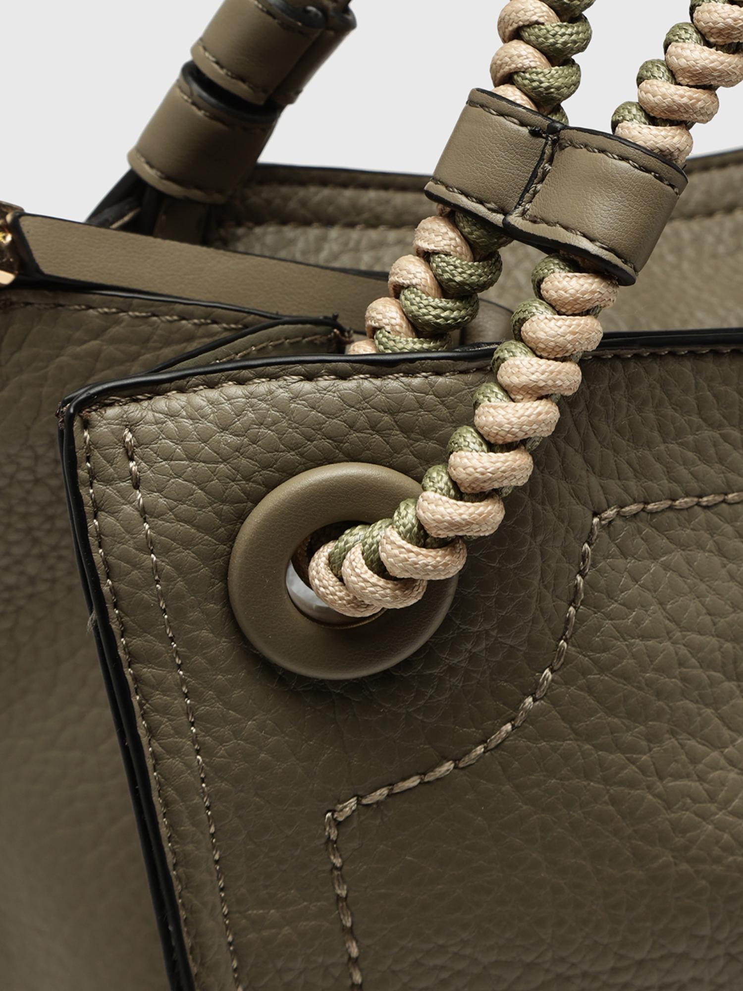 Ginestra Women Handbag With Detachable Strap - Olive (L)