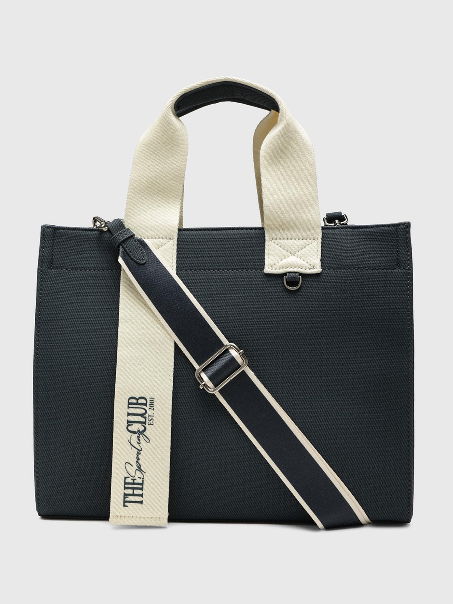 Martina V5 Women Tote Bag With Detachable Strap - Navy Blue (L)