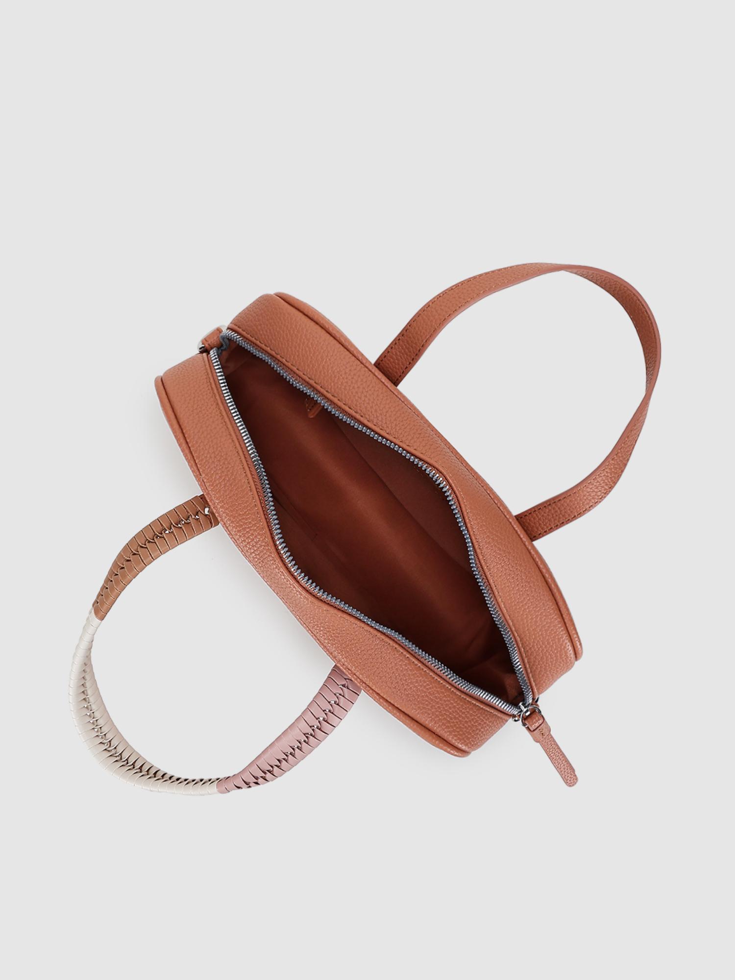 Lucille Women Crossbody Sling Bag With Detachable Strap - Orange (M)