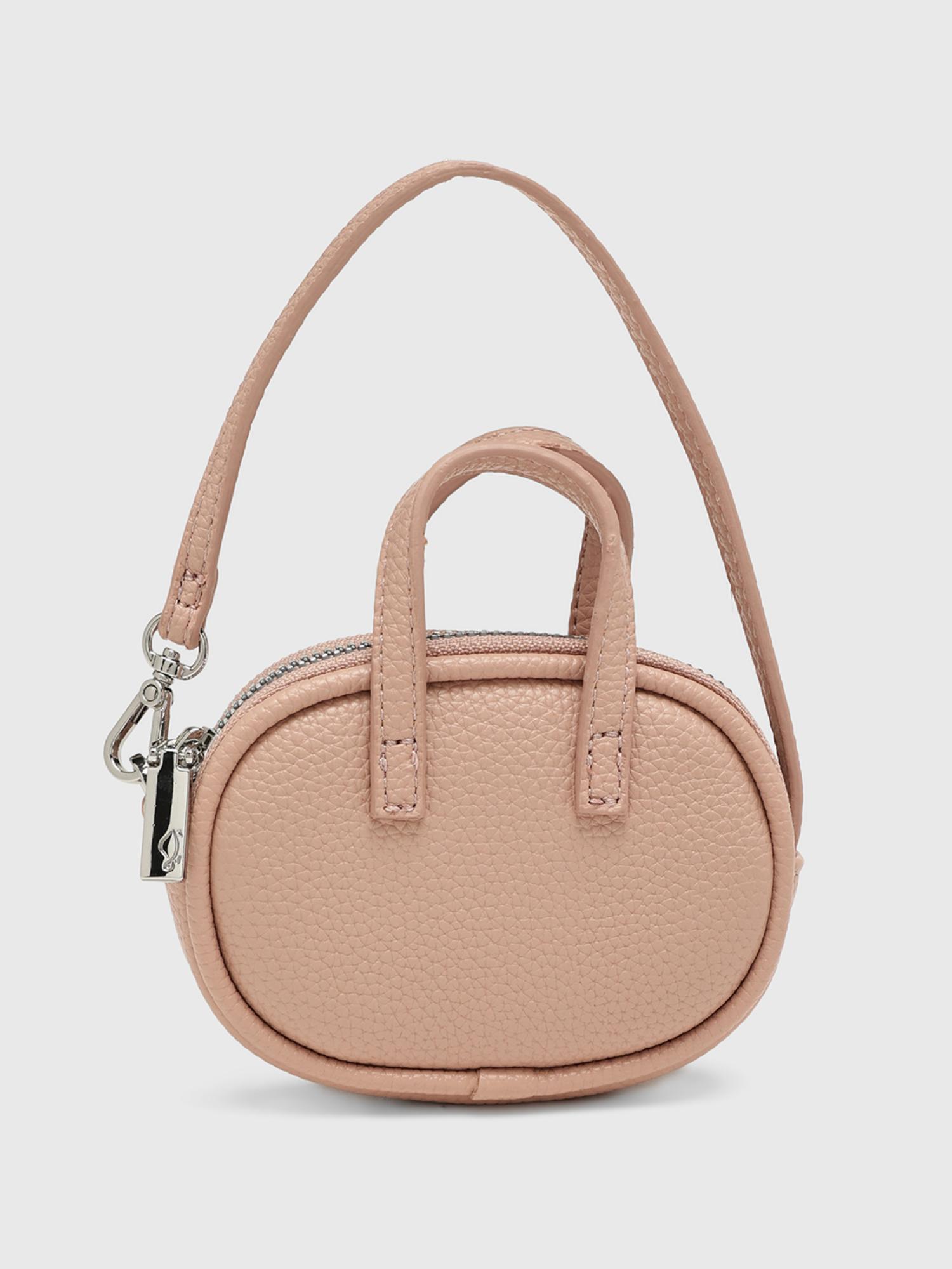 Lucille Women Satchel Bag With Detachable Strap & Pouch - Orange (M)