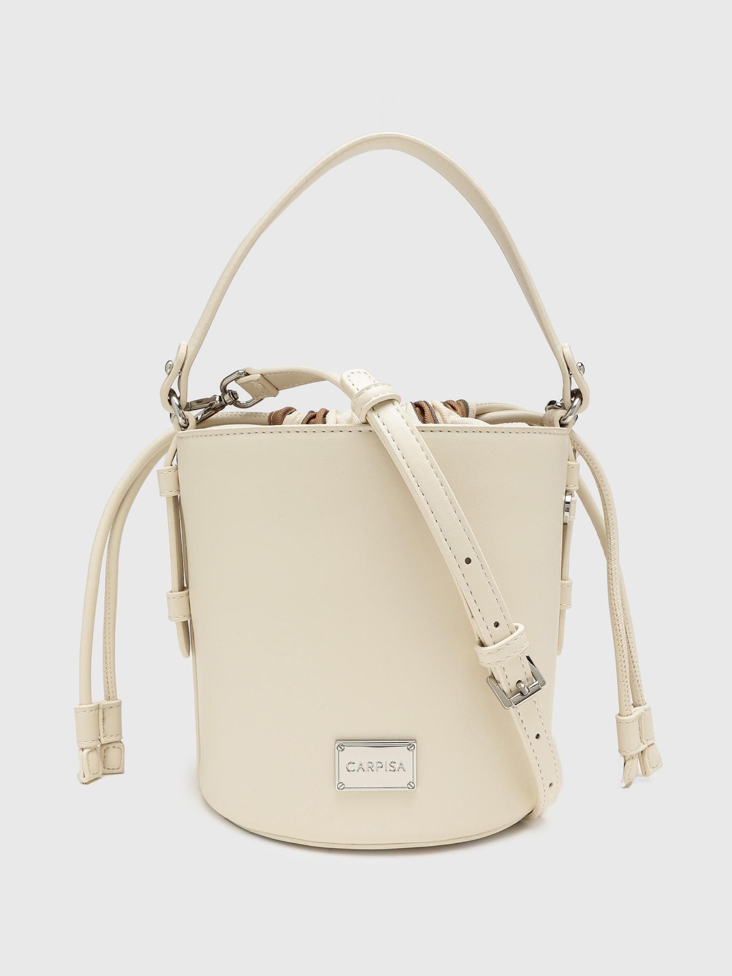 Mathilde Women Bucket Bag With Detachable Strap - Off White (S)