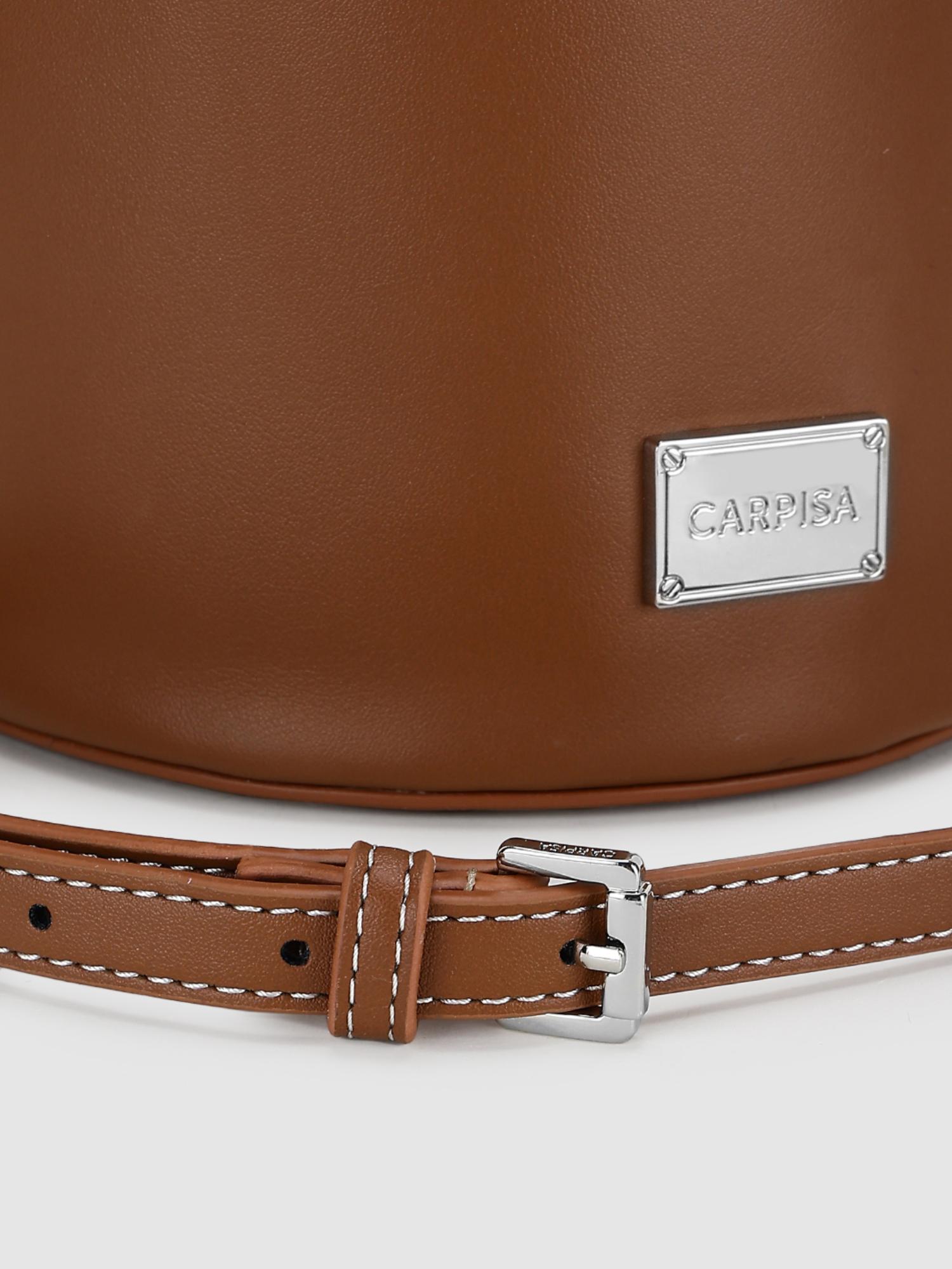 Mathilde Women Bucket Bag With Detachable Strap - Tan (S)