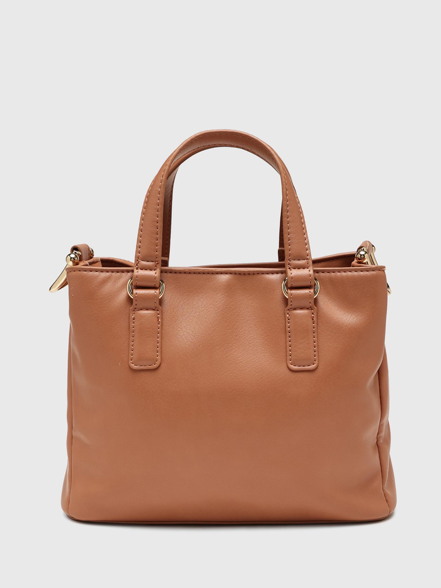 Marie Women Satchel Bag With Detachable Strap - Orange