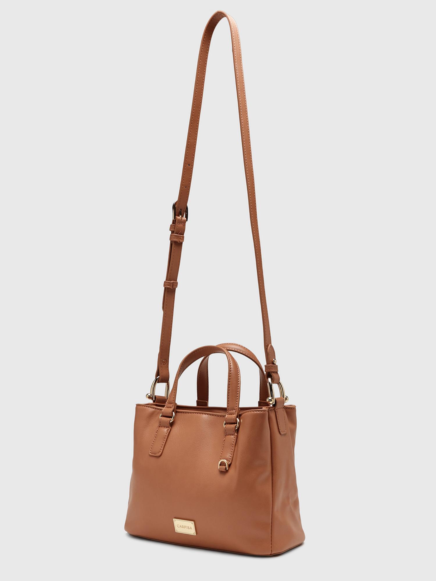 Marie Women Satchel Bag With Detachable Strap - Orange