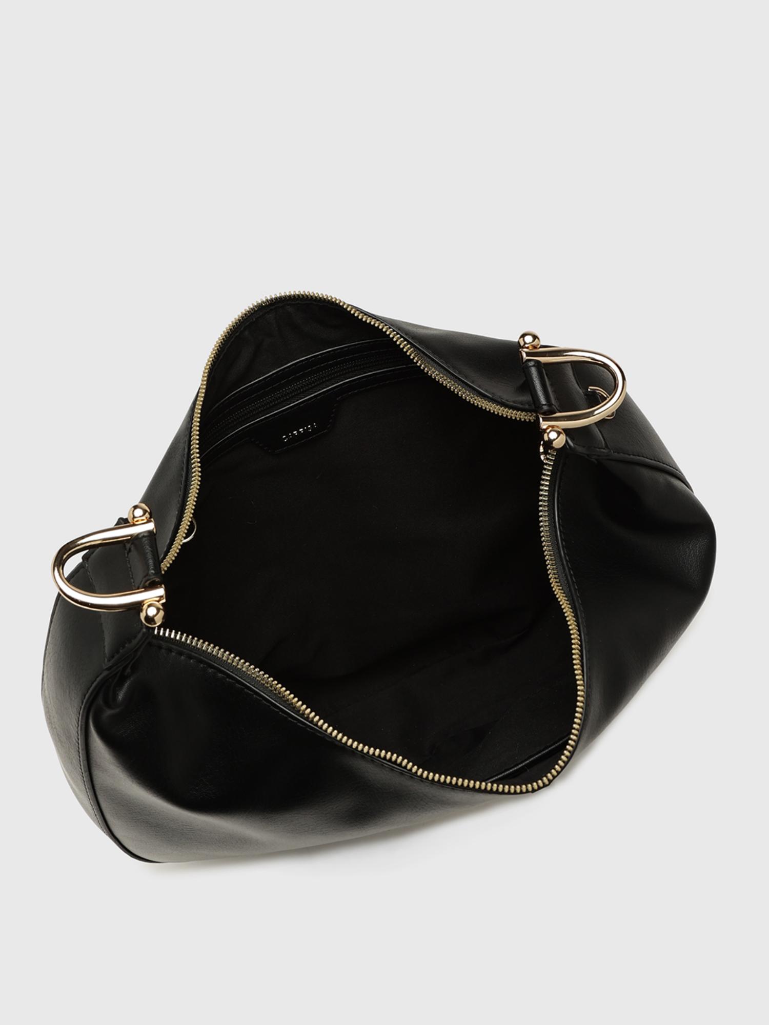 Marie Women Sack Handbag With Detachable Strap - Black (L)