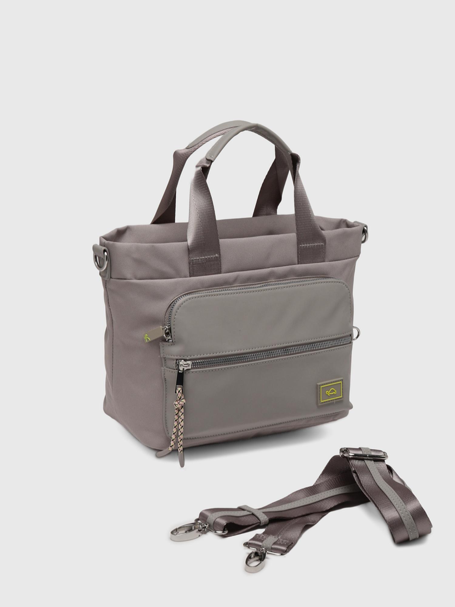 Amsterdam Women Tote Bag With Detachable Strap - Grey (L)